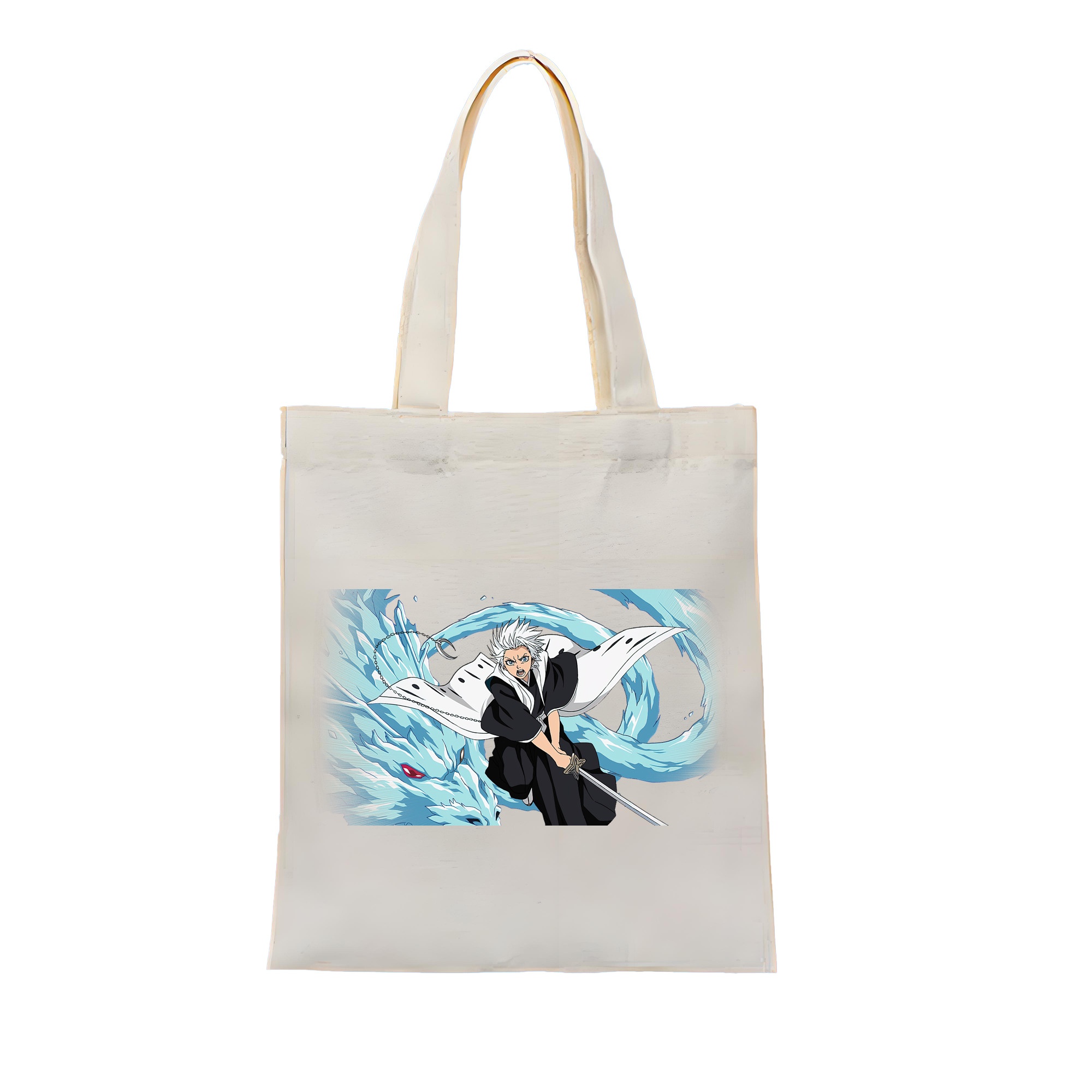 （画像用） ブリーチ 日番谷冬獅郎（ひつがや とうしろう） BLEACH Hitsugaya Toushirou 縦型キャンバス生地手提げバッグ　トートバッグ