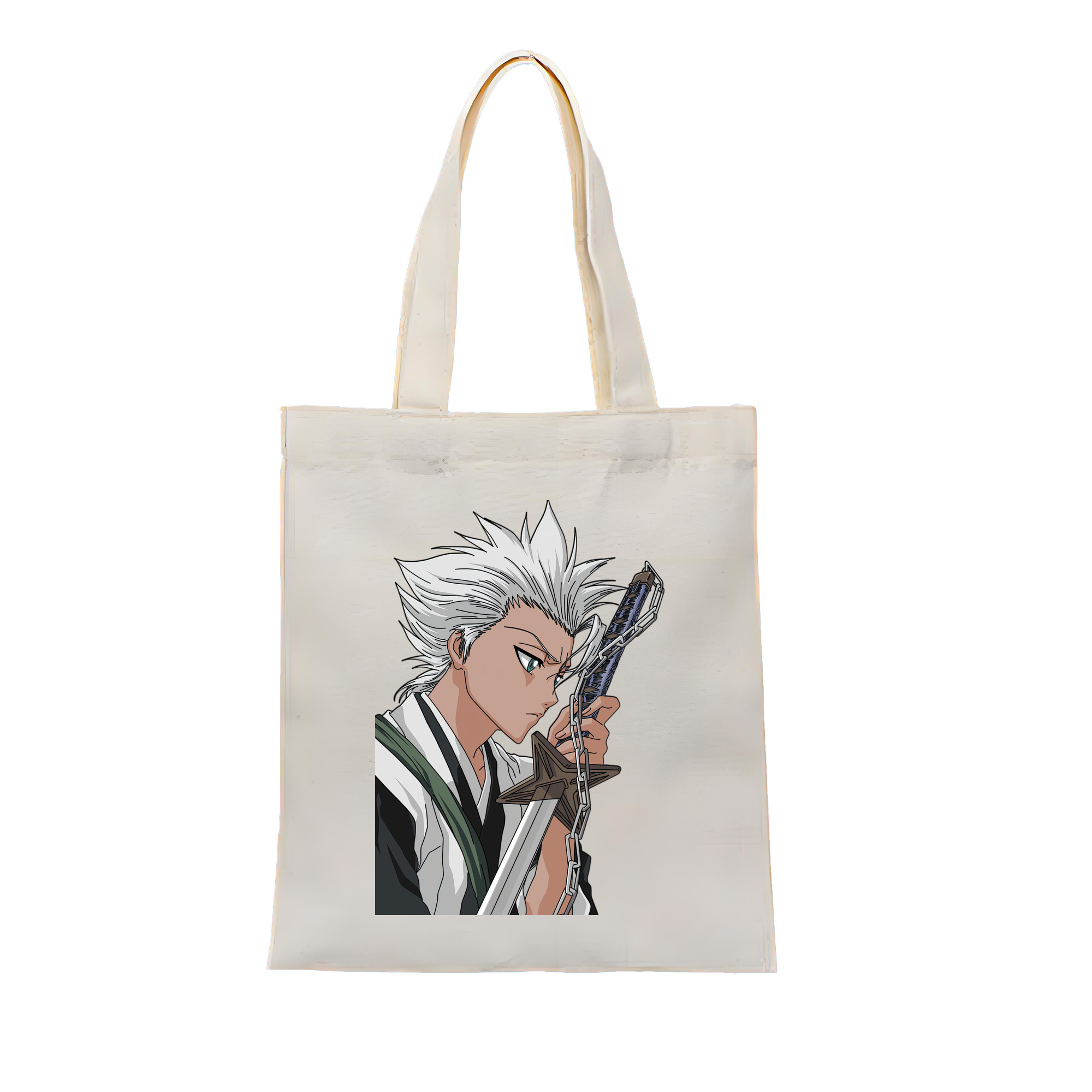 （画像用） ブリーチ 日番谷冬獅郎（ひつがや とうしろう） BLEACH Hitsugaya Toushirou 縦型キャンバス生地手提げバッグ　トートバッグ