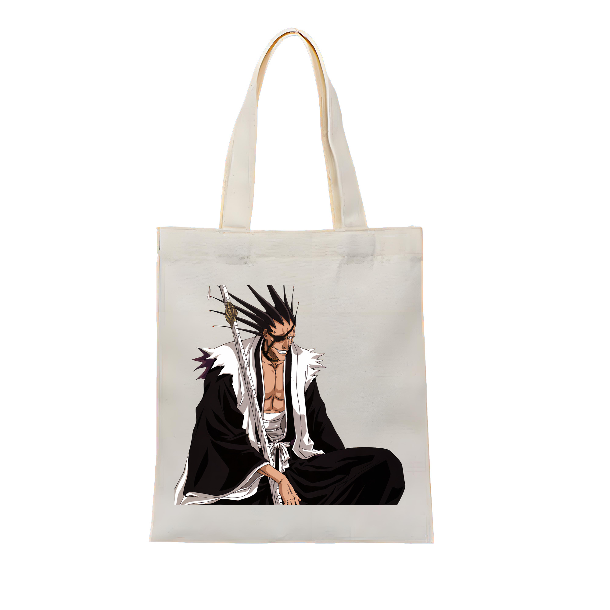 （画像用） ブリーチ ざらき けんぱち BLEACH Zaraki Kenpachi 縦型キャンバス生地手提げバッグ　トートバッグ