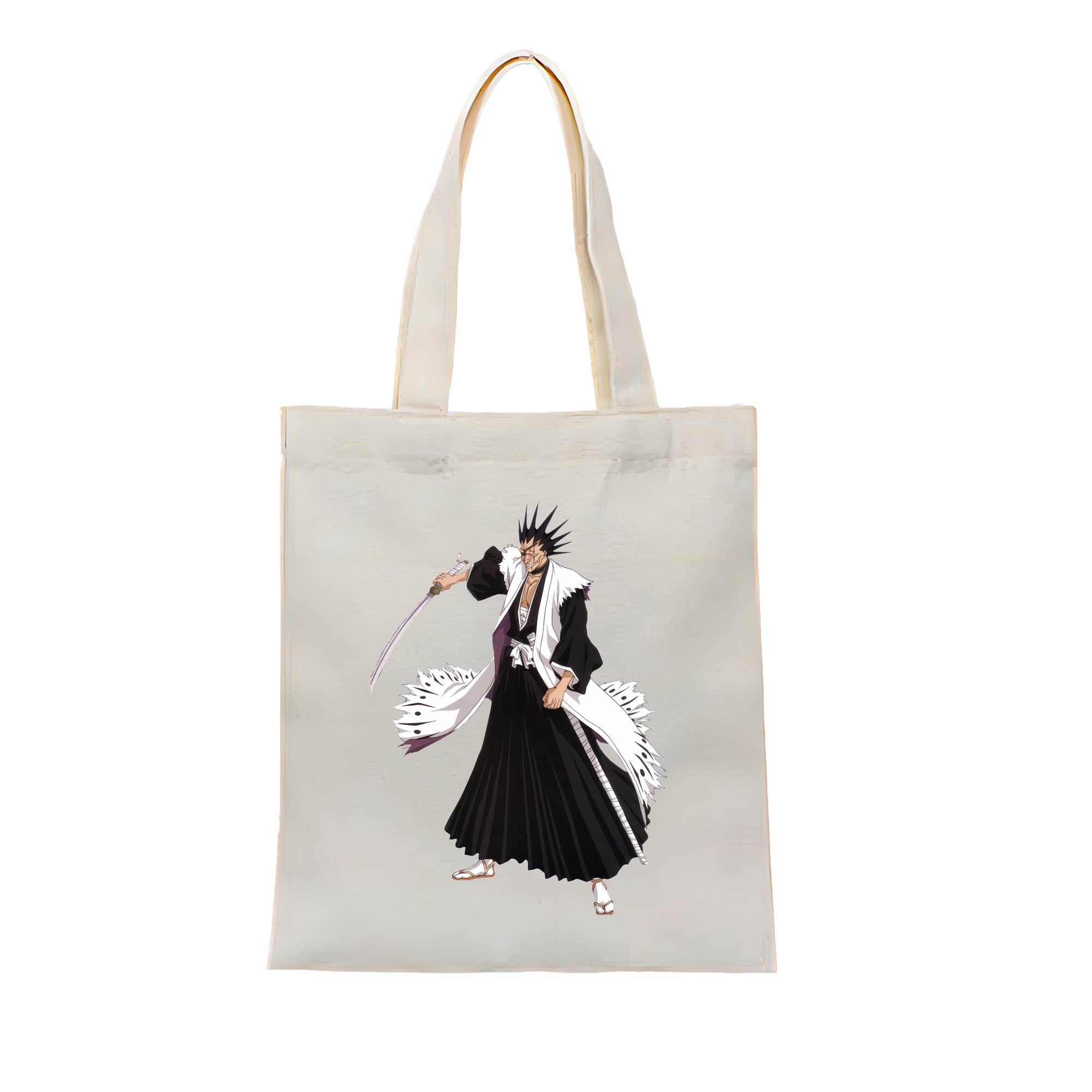 （画像用） ブリーチ ざらき けんぱち BLEACH Zaraki Kenpachi 縦型キャンバス生地手提げバッグ　トートバッグ