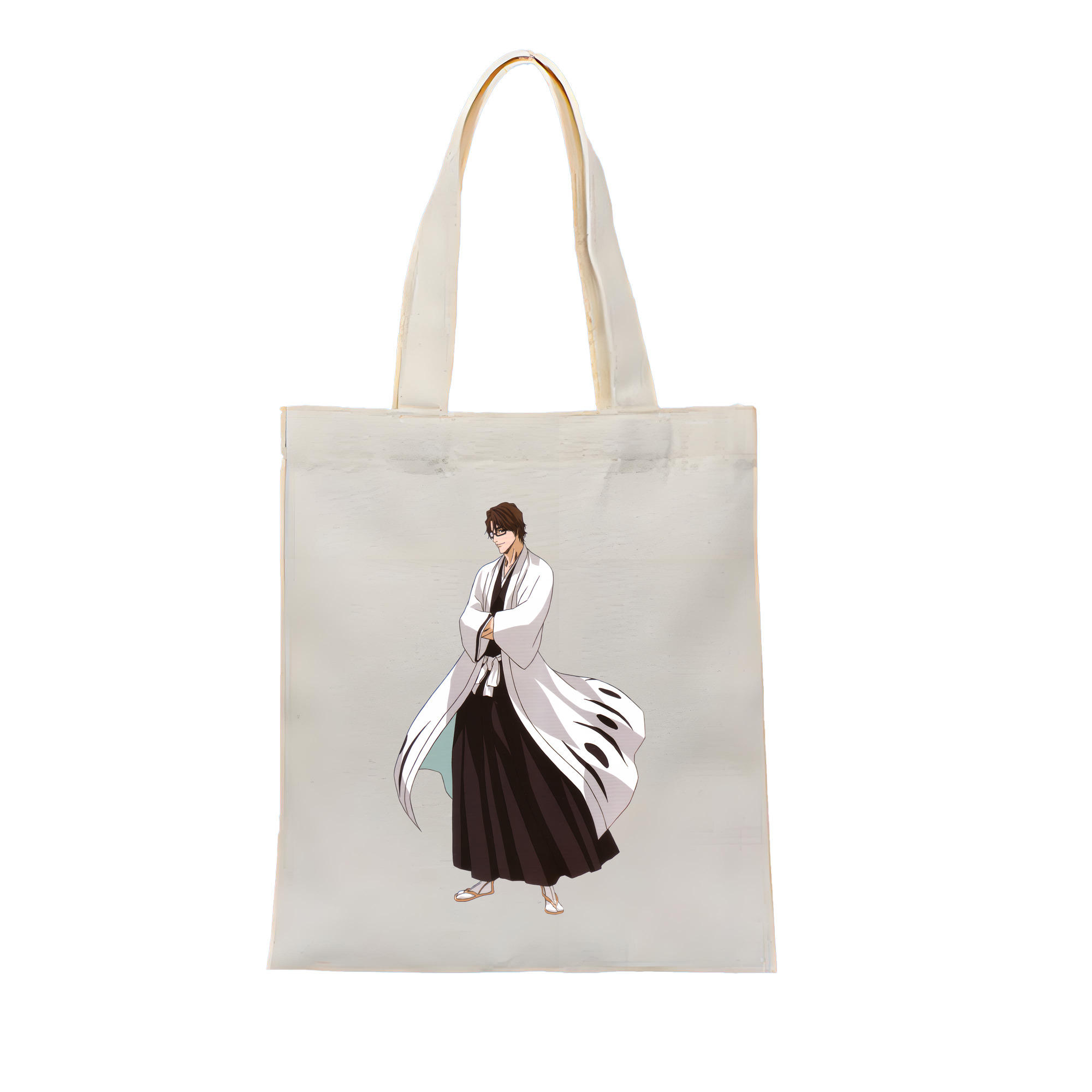 （画像用） ブリーチ 藍染 惣右介（あいぜん そうすけ） BLEACH Aizen Sousuke 縦型キャンバス生地手提げバッグ　トートバッグ
