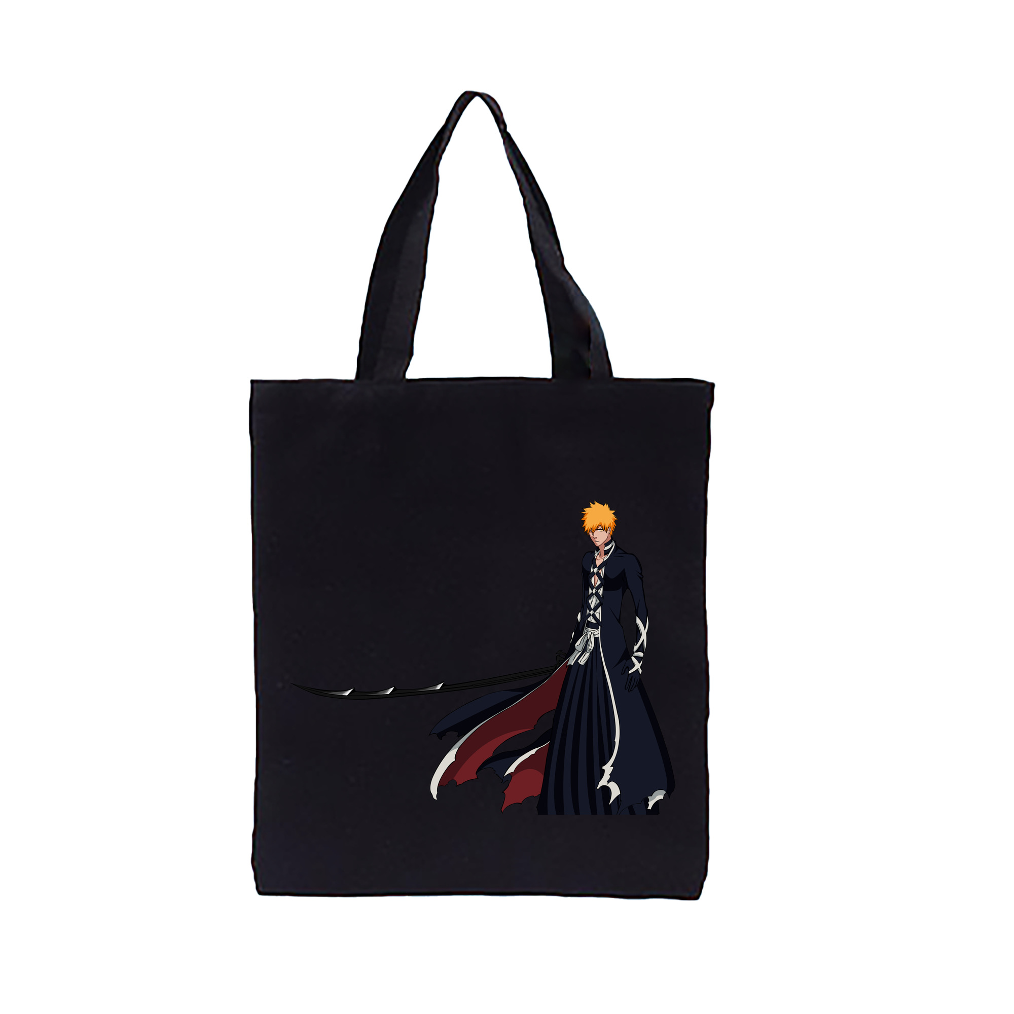 （画像用） ブリーチ 黒崎一護（くろさき いちご）BLEACH Kurosaki Ichigo 縦型キャンバス生地手提げバッグ　トートバッグ