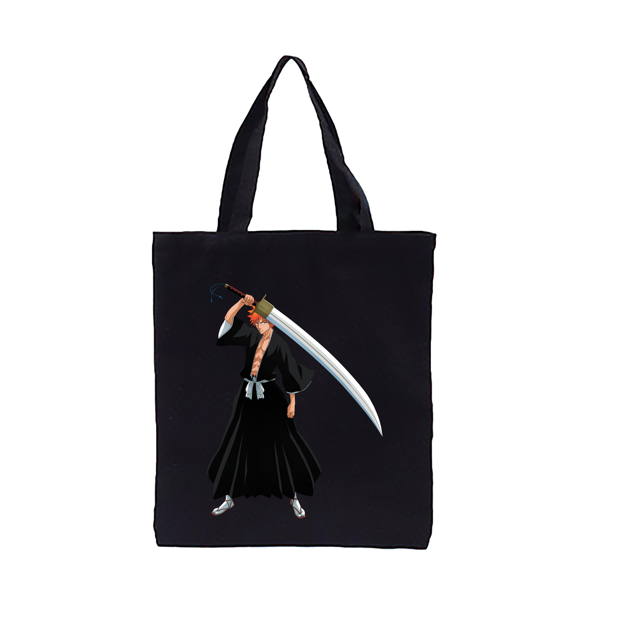（画像用） ブリーチ 黒崎一護（くろさき いちご）BLEACH Kurosaki Ichigo 縦型キャンバス生地手提げバッグ　トートバッグ