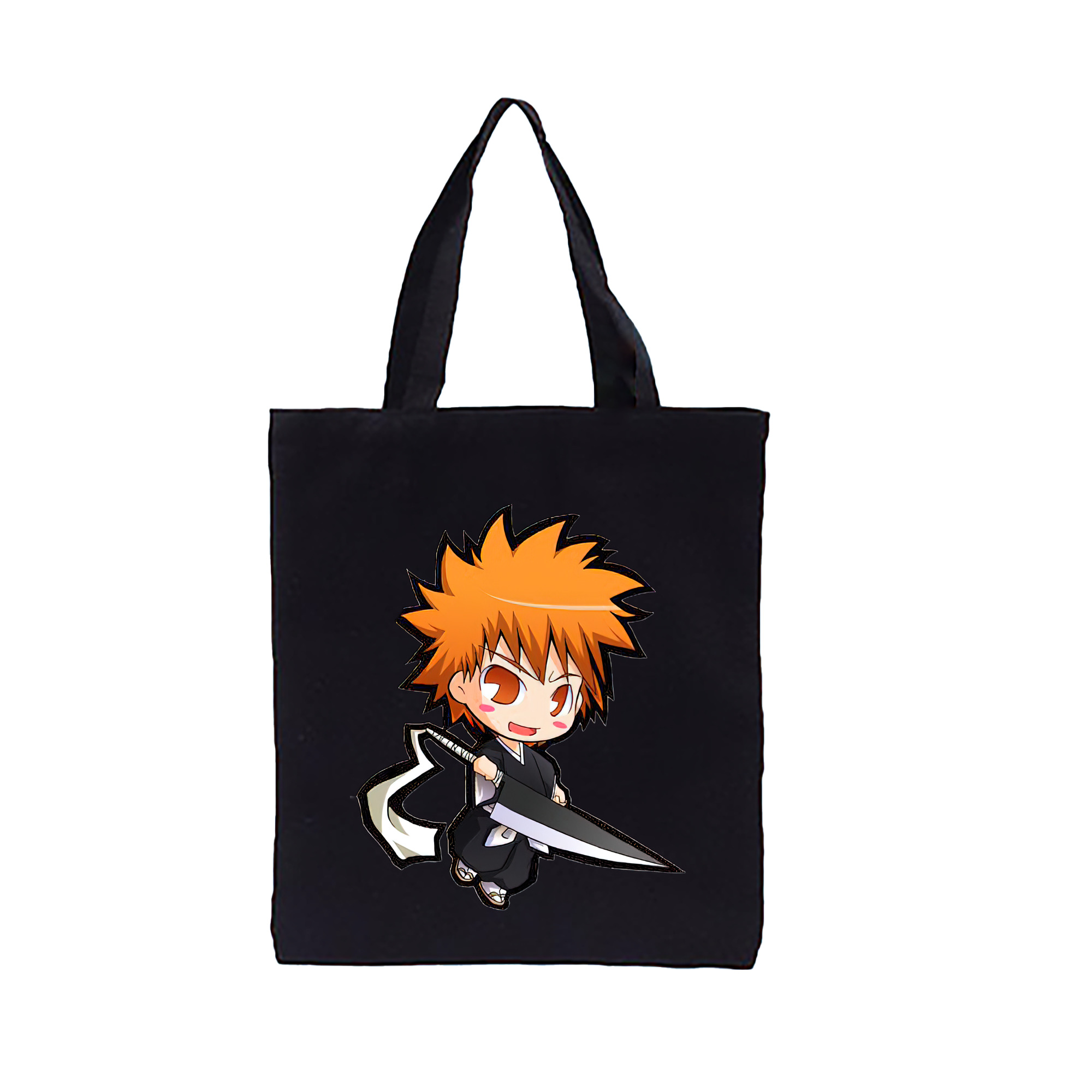 （画像用） ブリーチ 黒崎一護（くろさき いちご）BLEACH Kurosaki Ichigo 縦型キャンバス生地手提げバッグ　トートバッグ