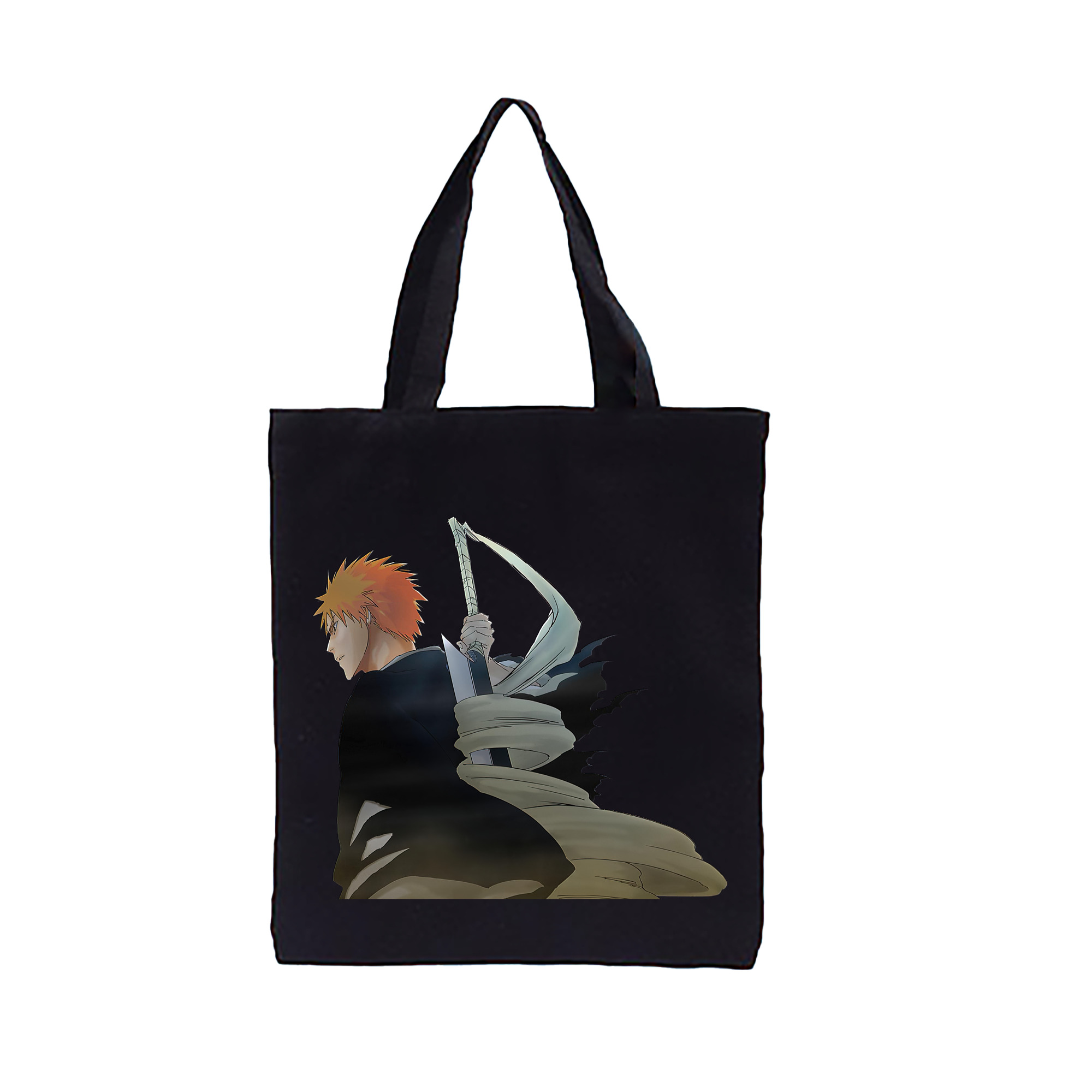 （画像用） ブリーチ 黒崎一護（くろさき いちご）BLEACH Kurosaki Ichigo 縦型キャンバス生地手提げバッグ　トートバッグ