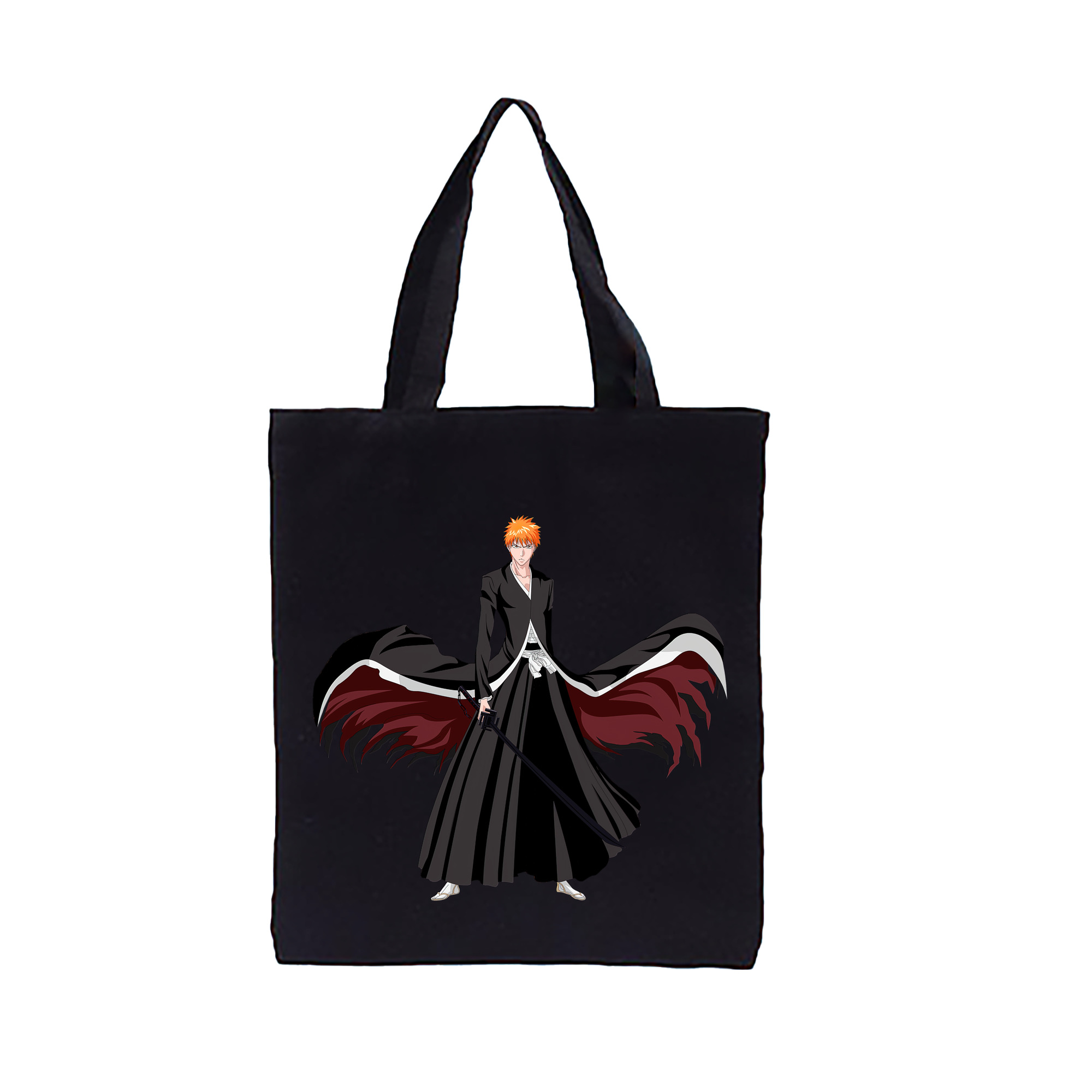 （画像用） ブリーチ 黒崎一護（くろさき いちご）BLEACH Kurosaki Ichigo 縦型キャンバス生地手提げバッグ　トートバッグ