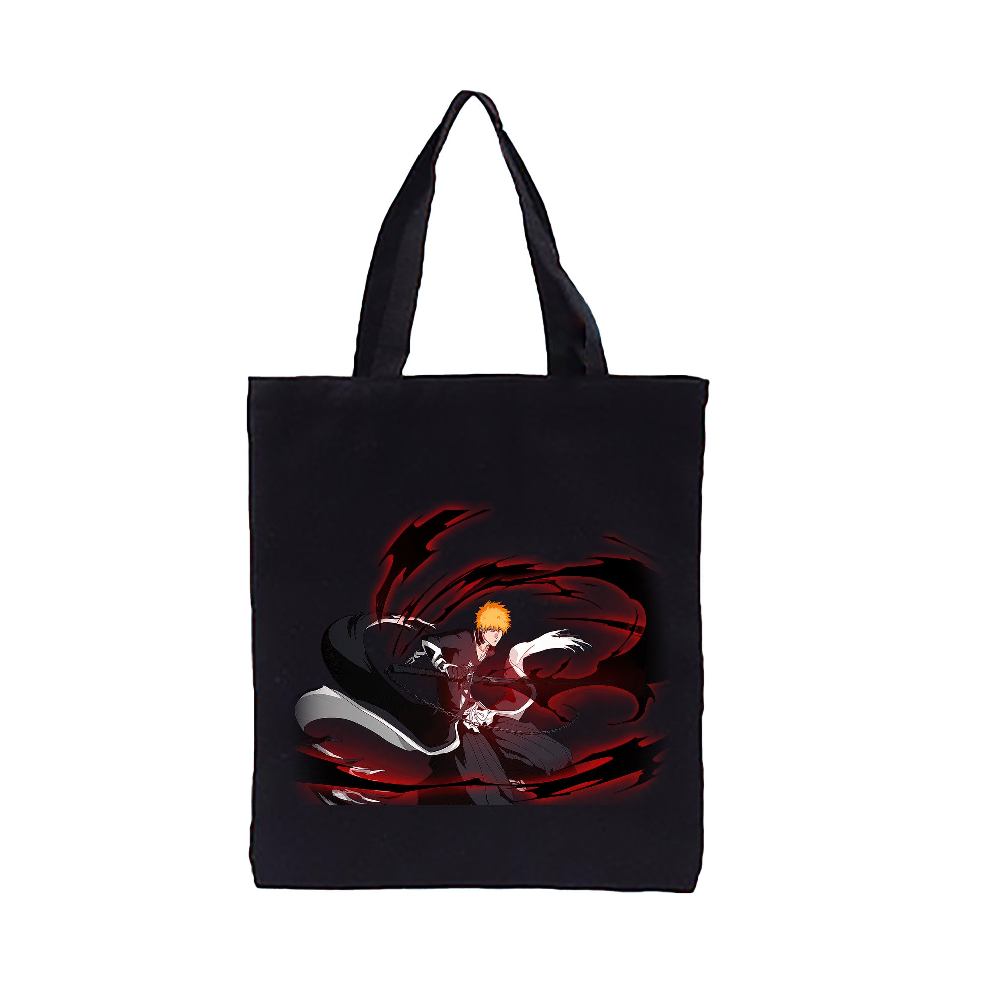 （画像用） ブリーチ 黒崎一護（くろさき いちご）BLEACH Kurosaki Ichigo 縦型キャンバス生地手提げバッグ　トートバッグ
