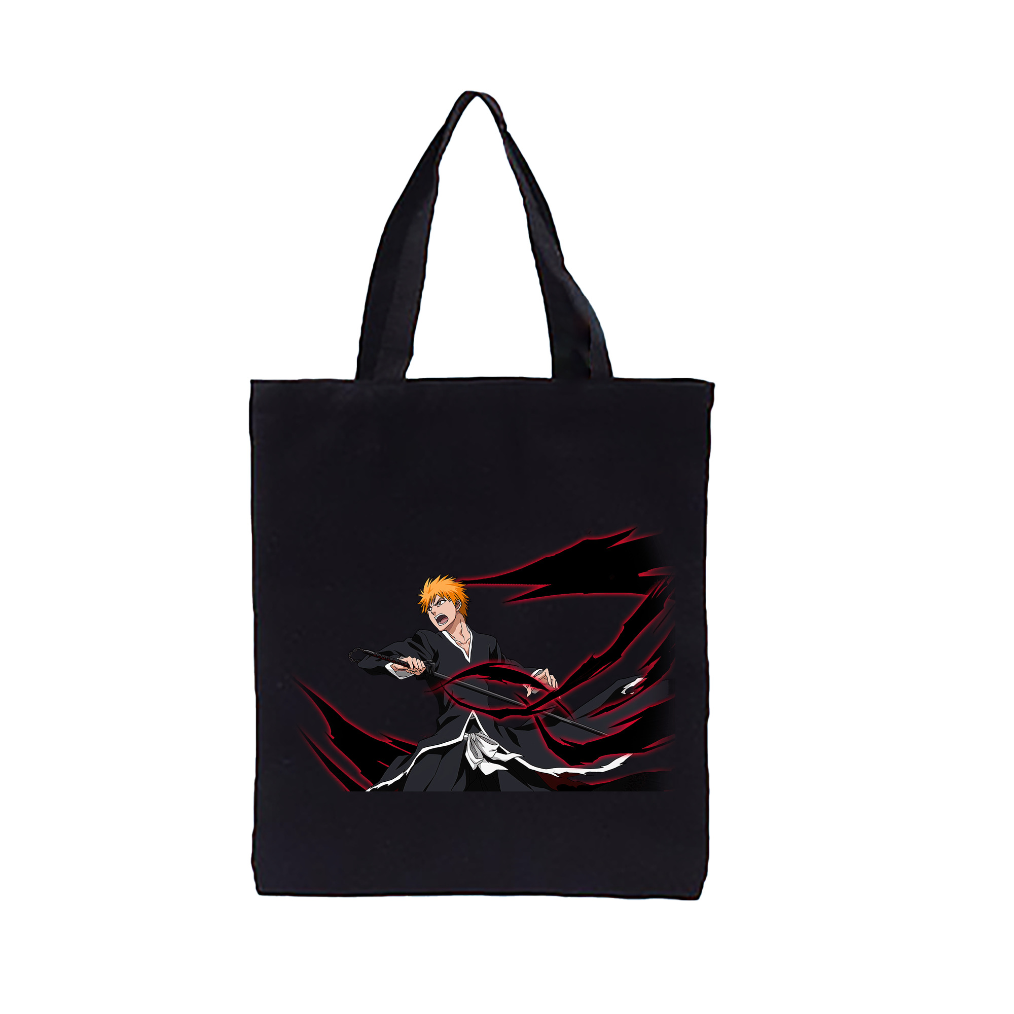 （画像用） ブリーチ 黒崎一護（くろさき いちご）BLEACH Kurosaki Ichigo 縦型キャンバス生地手提げバッグ　トートバッグ