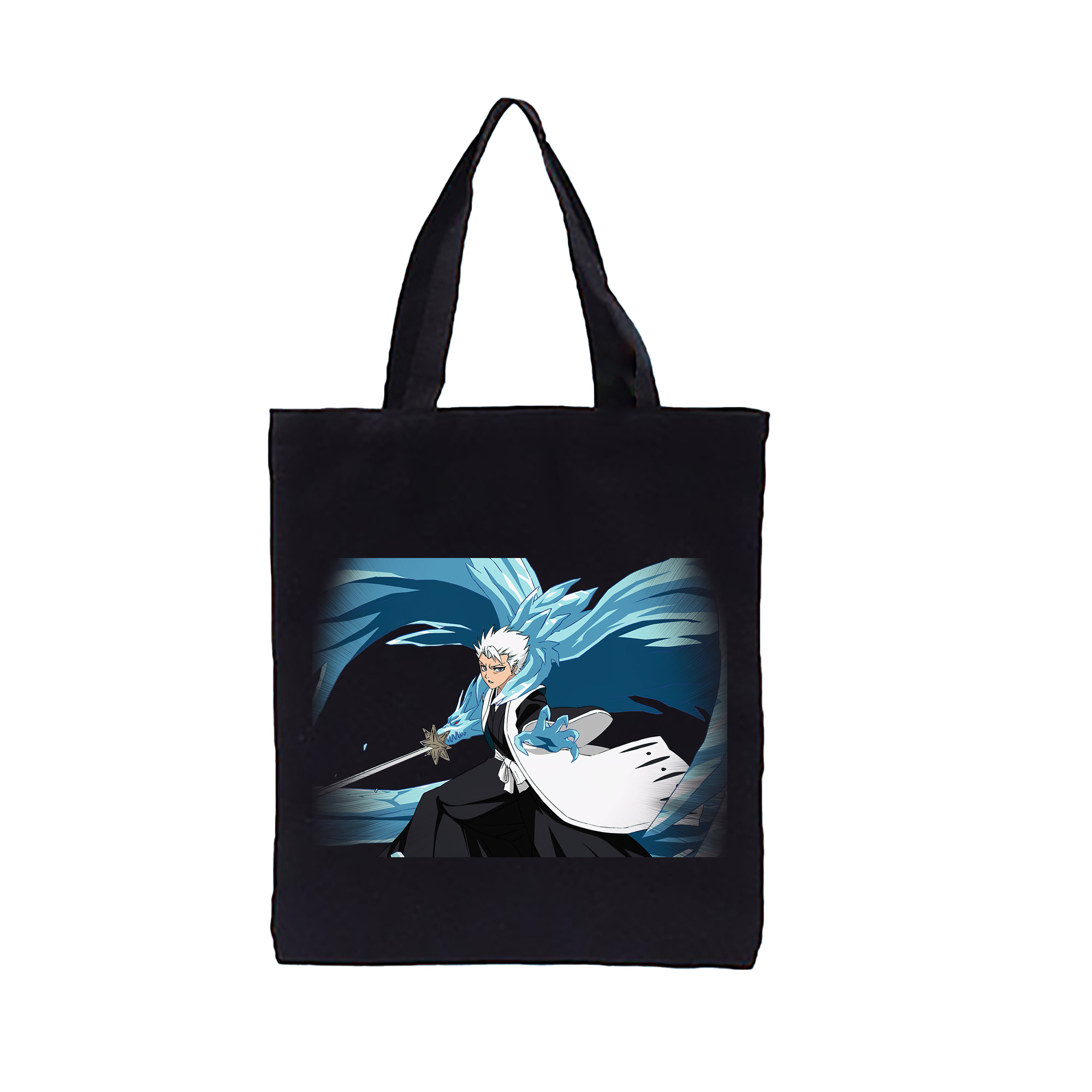 （画像用） ブリーチ 日番谷冬獅郎（ひつがや とうしろう） BLEACH Hitsugaya Toushirou 縦型キャンバス生地手提げバッグ　トートバッグ