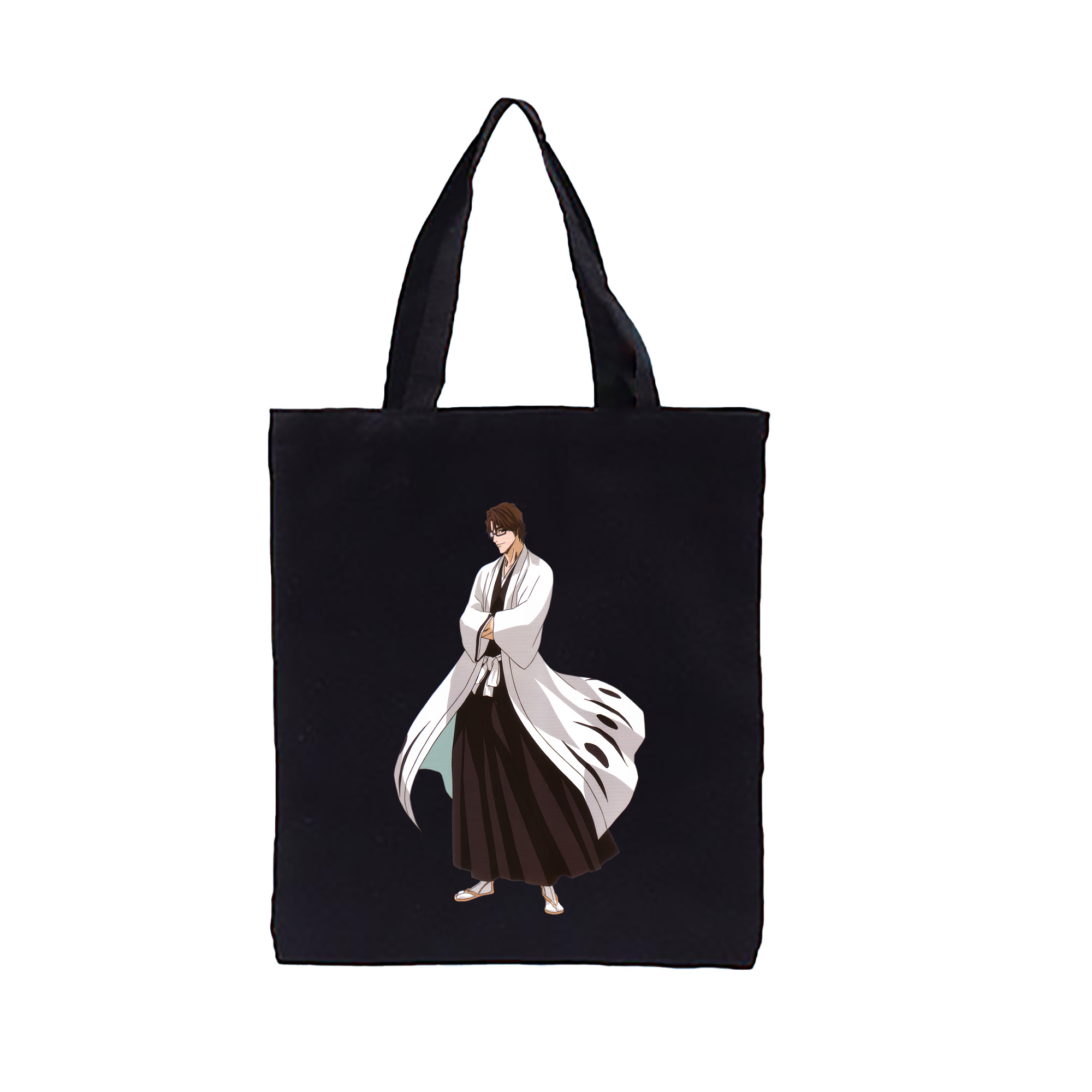 （画像用） ブリーチ 藍染 惣右介（あいぜん そうすけ） BLEACH Aizen Sousuke 縦型キャンバス生地手提げバッグ　トートバッグ