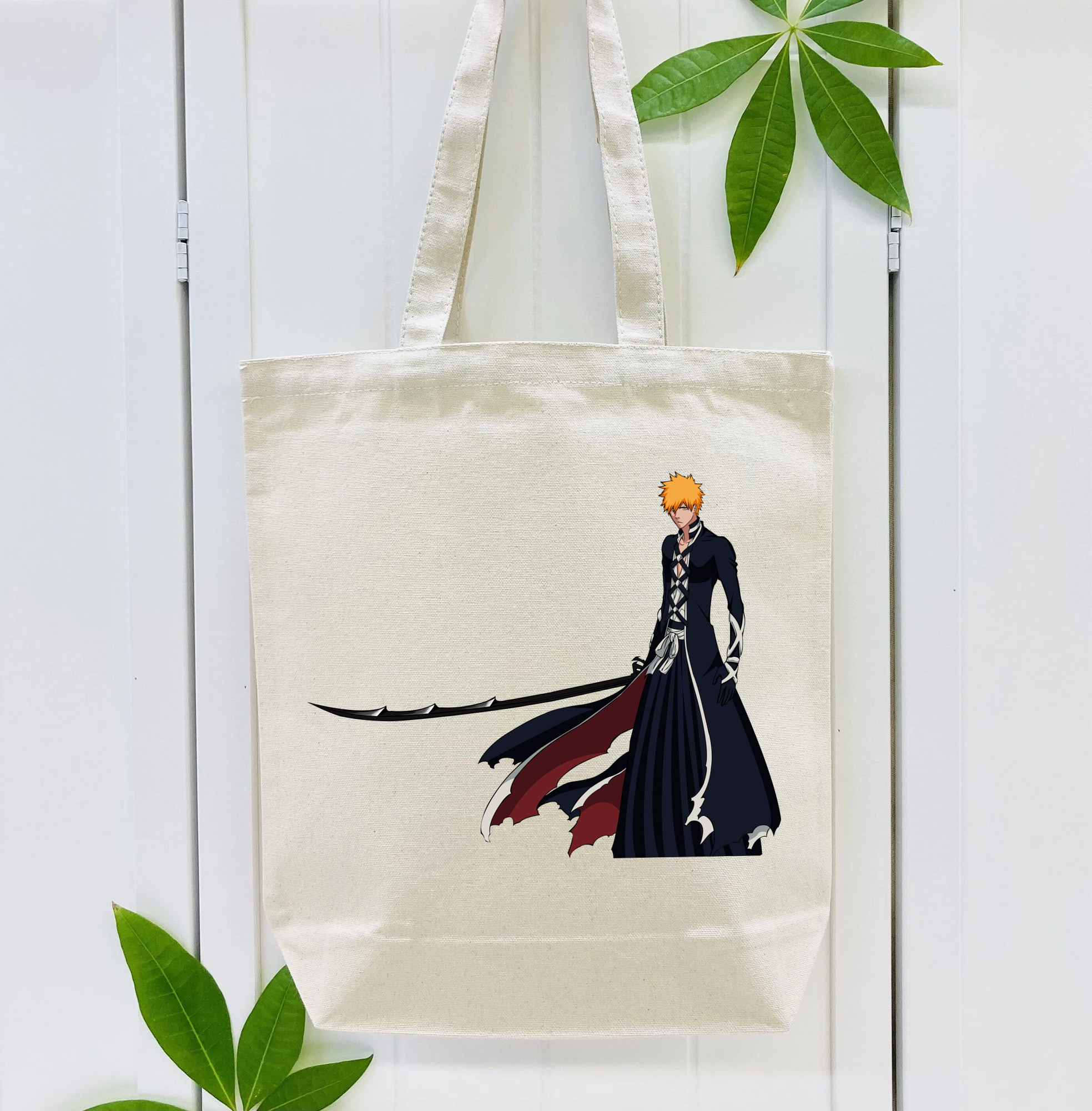 ブリーチ 黒崎一護（くろさき いちご）BLEACH Kurosaki Ichigo 縦型キャンバス生地手提げバッグ　トートバッグ