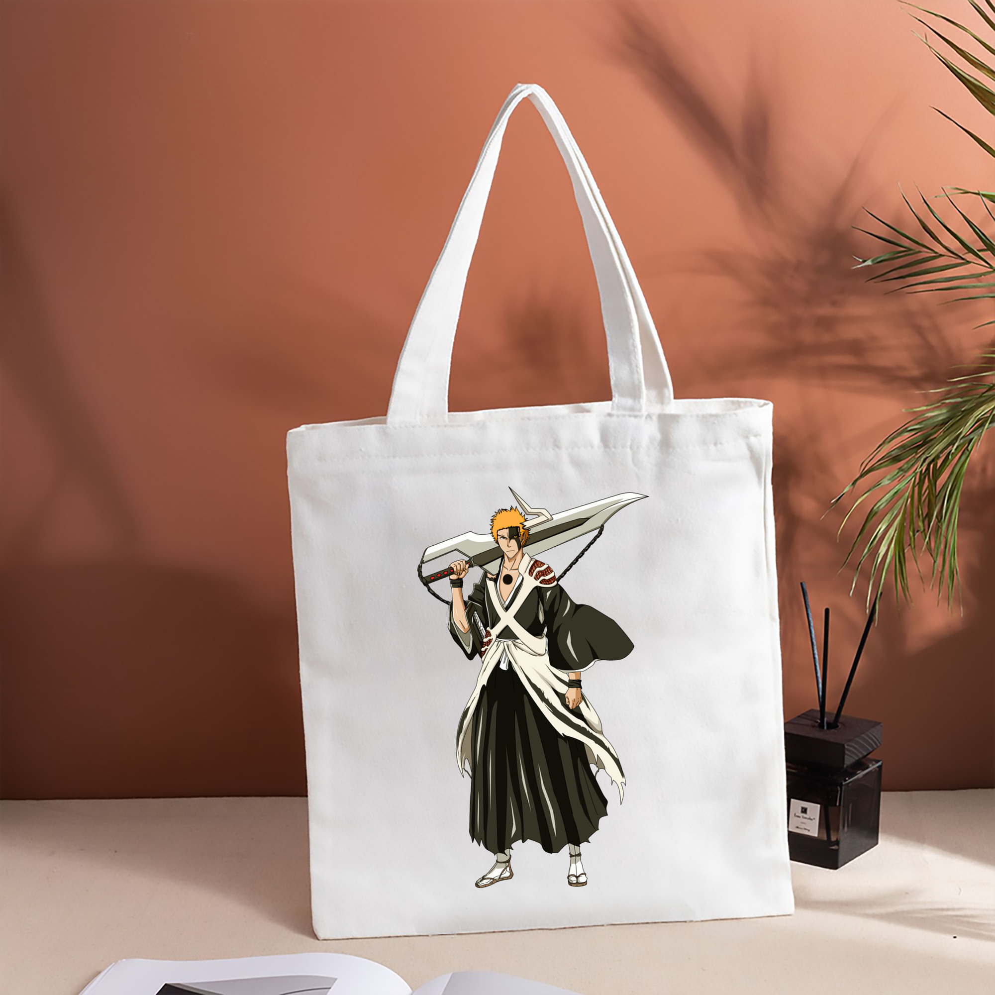 ブリーチ 黒崎一護（くろさき いちご）BLEACH Kurosaki Ichigo 縦型キャンバス生地手提げバッグ　トートバッグ