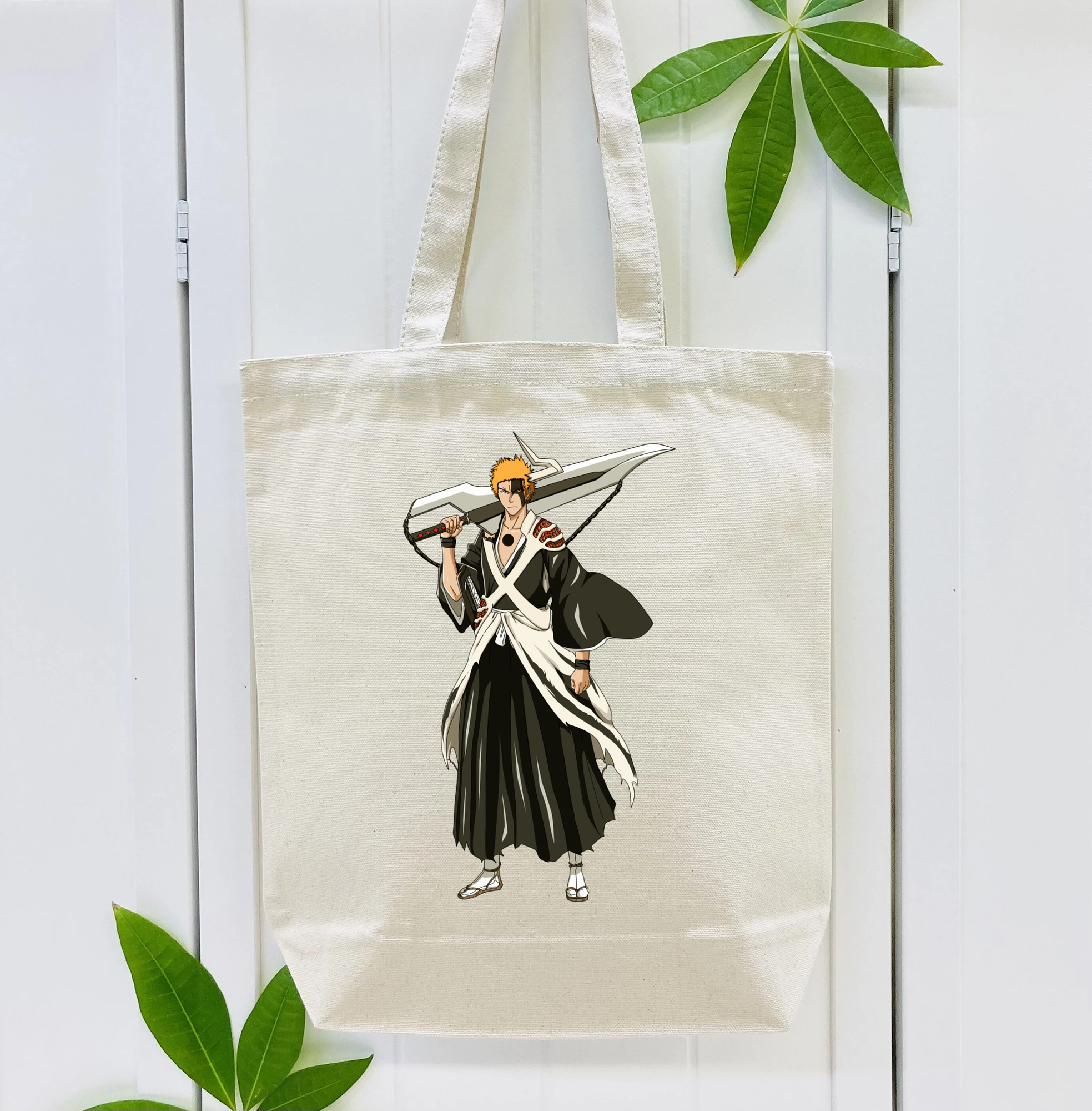 ブリーチ 黒崎一護（くろさき いちご）BLEACH Kurosaki Ichigo 縦型キャンバス生地手提げバッグ　トートバッグ