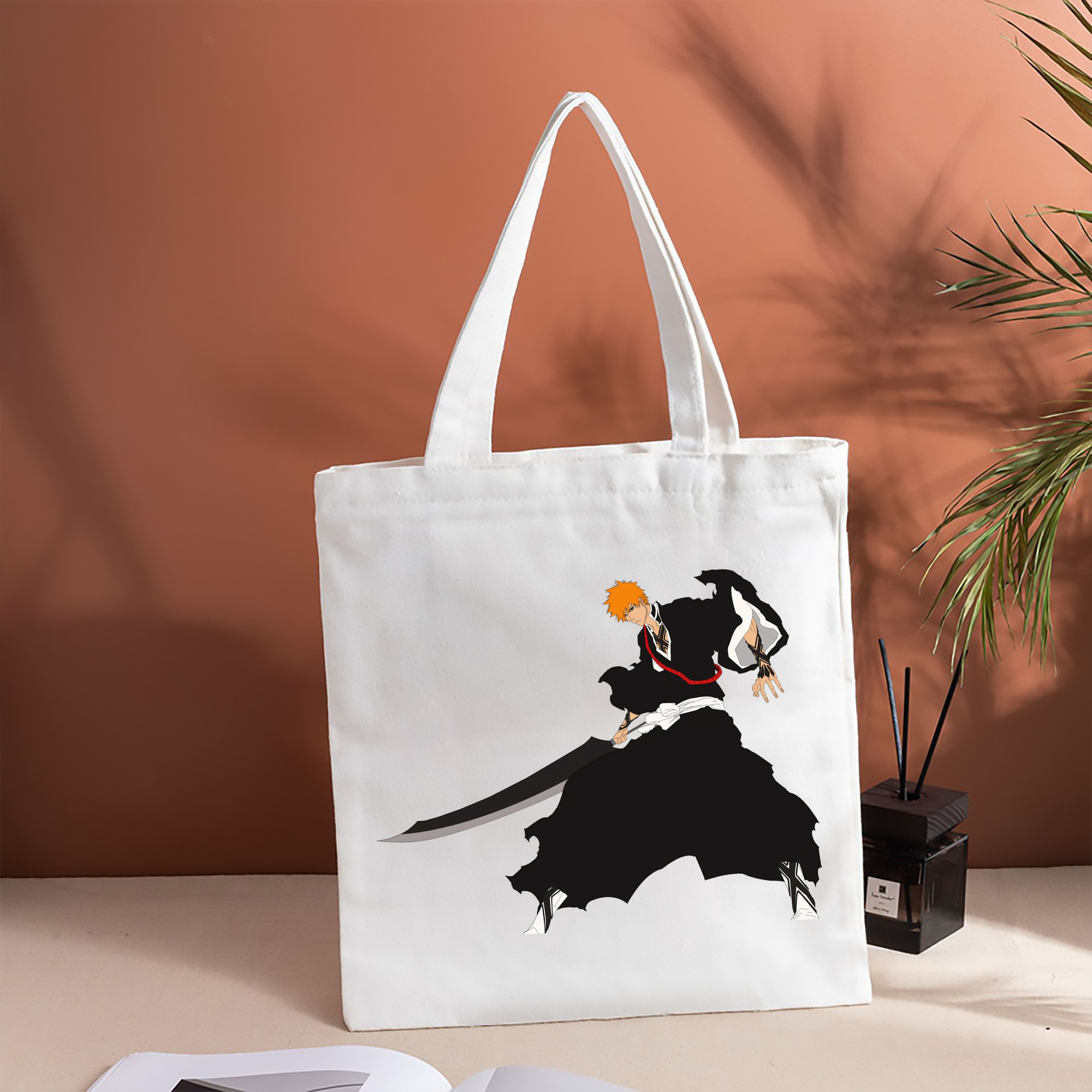 ブリーチ 黒崎一護（くろさき いちご）BLEACH Kurosaki Ichigo 縦型キャンバス生地手提げバッグ　トートバッグ