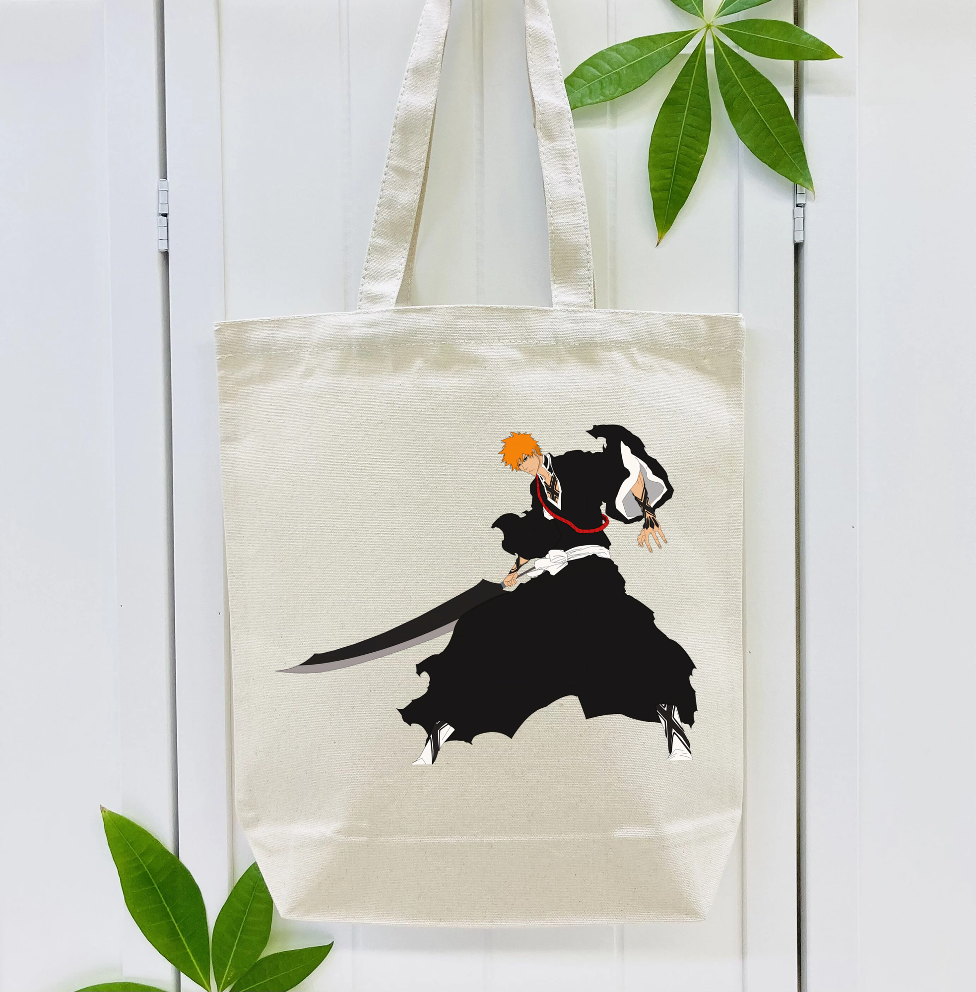 ブリーチ 黒崎一護（くろさき いちご）BLEACH Kurosaki Ichigo 縦型キャンバス生地手提げバッグ　トートバッグ