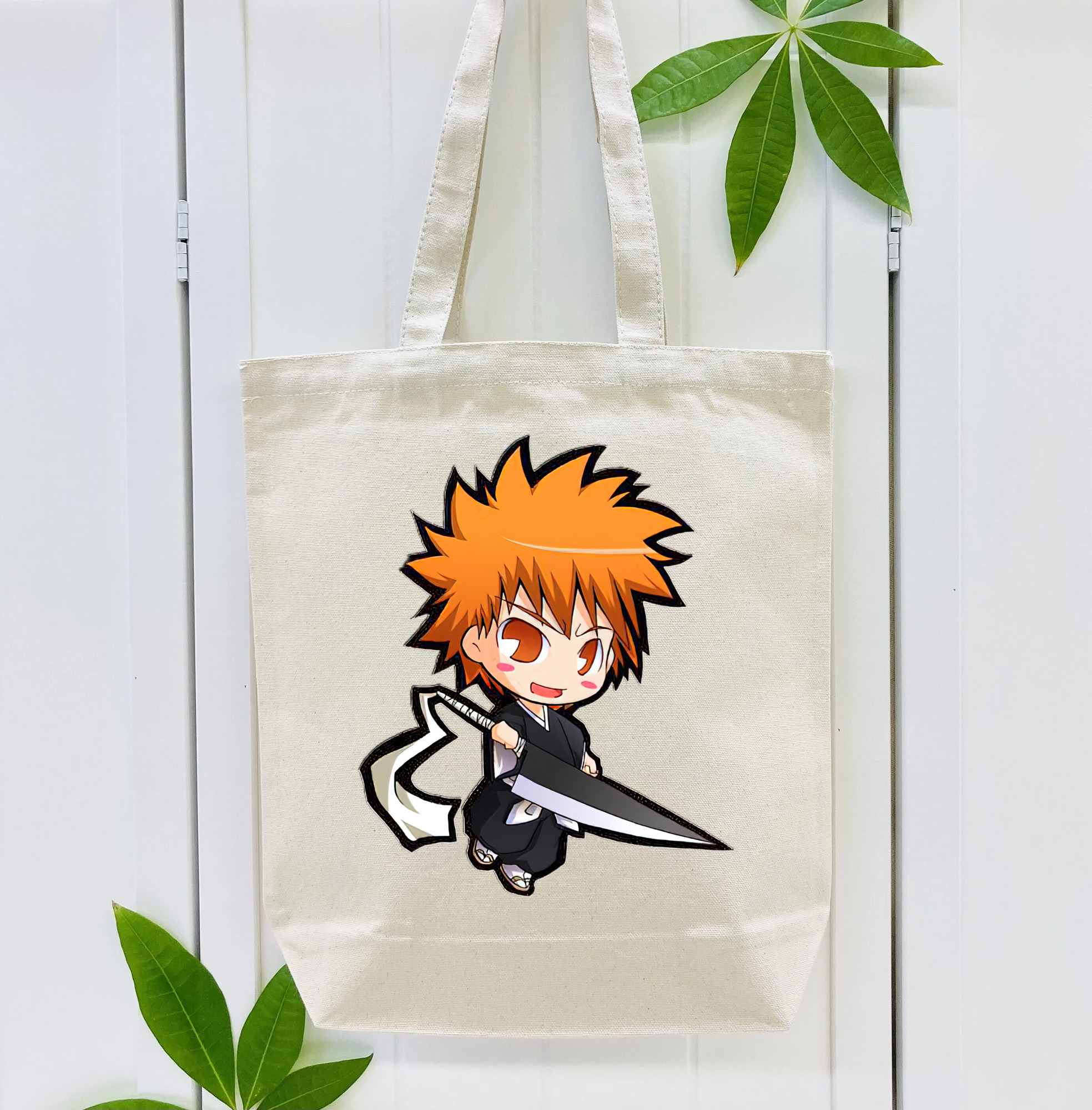 ブリーチ 黒崎一護（くろさき いちご）BLEACH Kurosaki Ichigo 縦型キャンバス生地手提げバッグ　トートバッグ