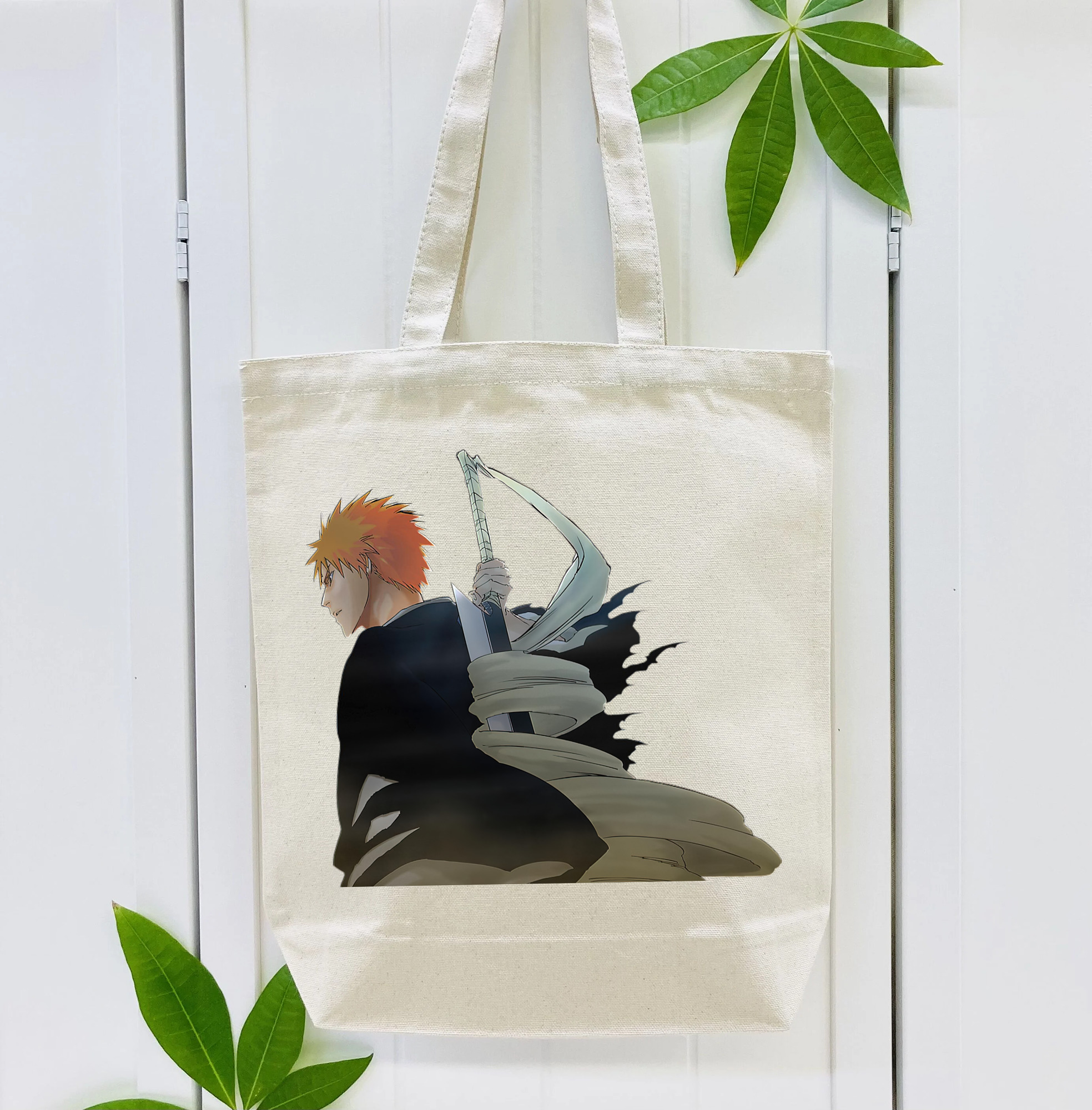 ブリーチ 黒崎一護（くろさき いちご）BLEACH Kurosaki Ichigo 縦型キャンバス生地手提げバッグ　トートバッグ