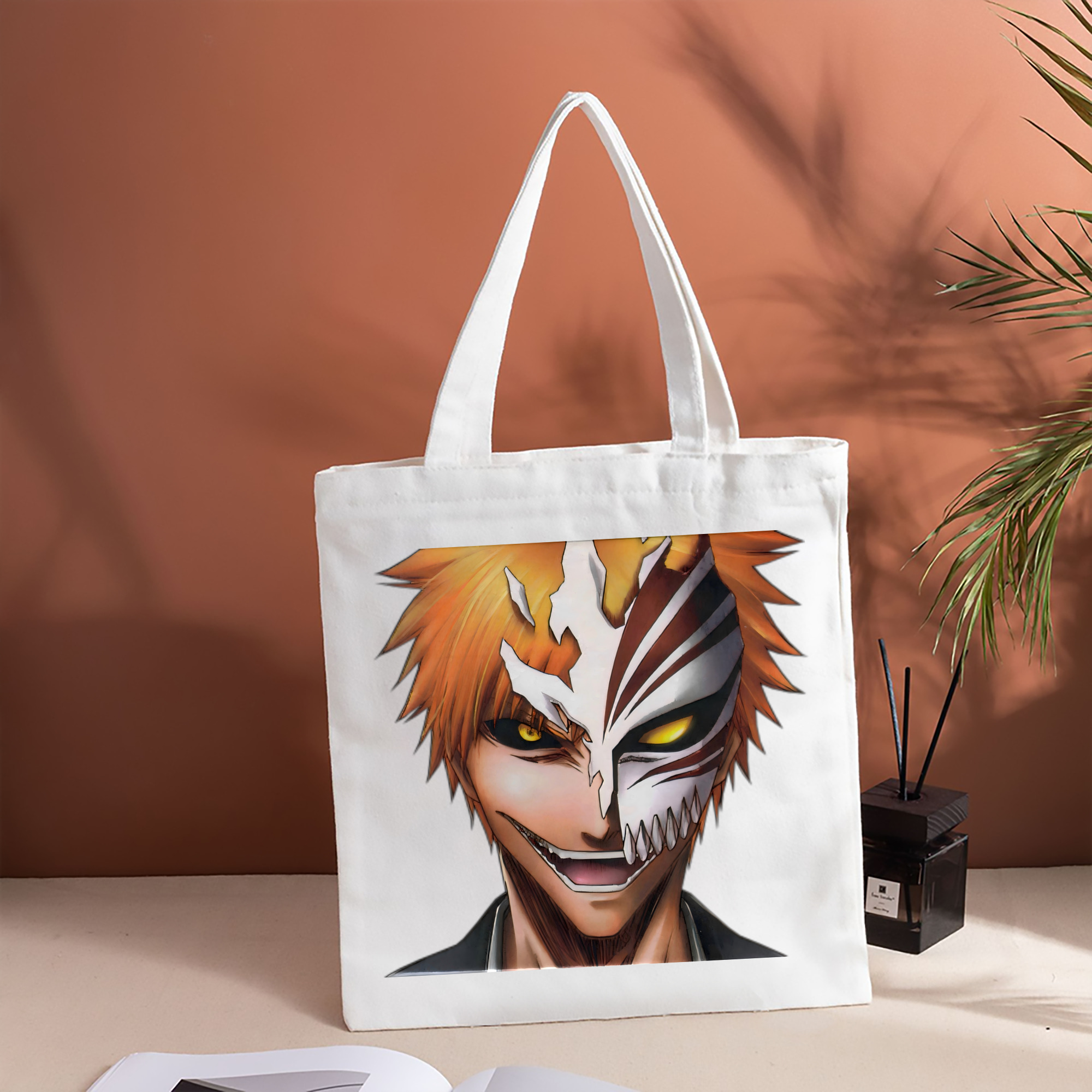 ブリーチ 黒崎一護（くろさき いちご）BLEACH Kurosaki Ichigo 縦型キャンバス生地手提げバッグ　トートバッグ