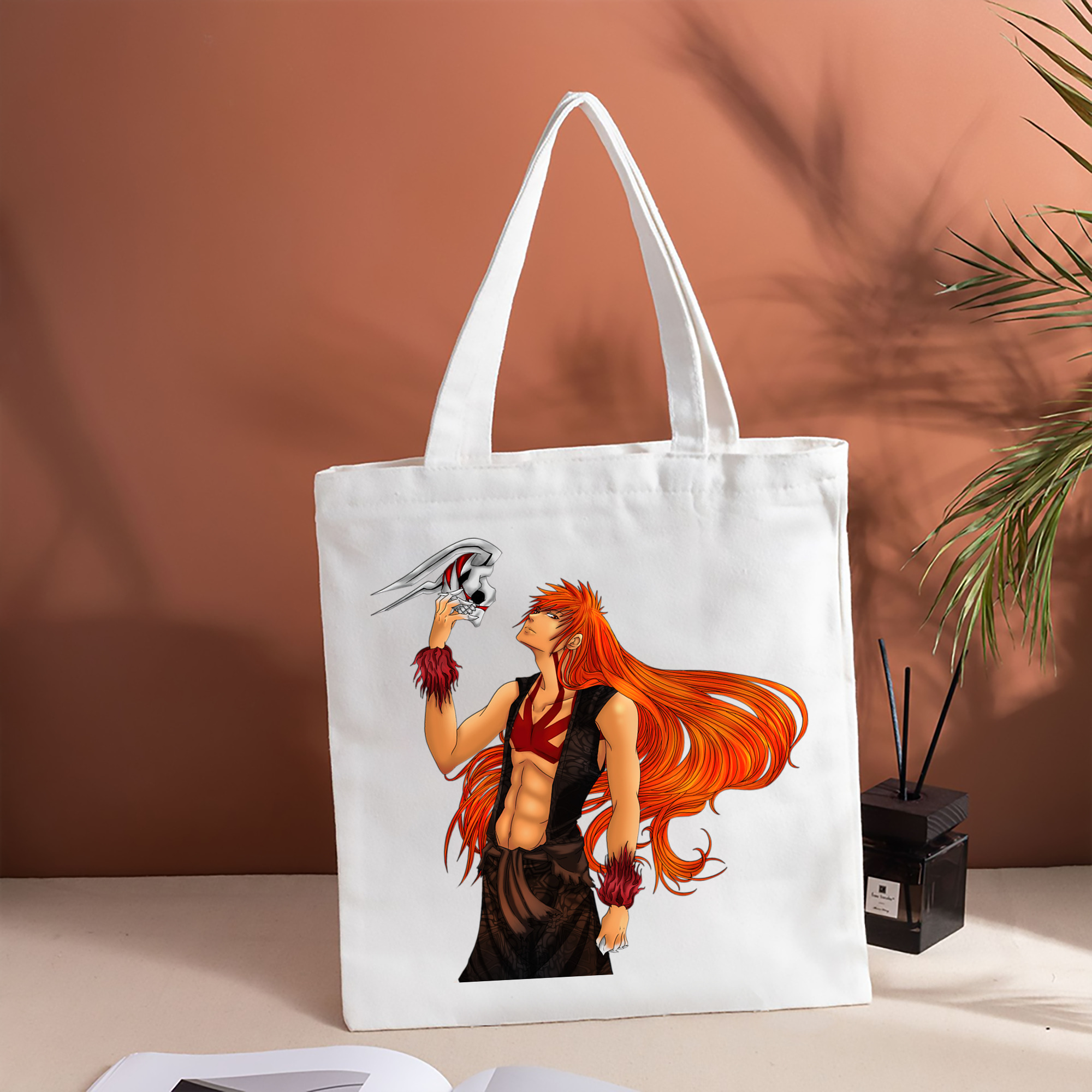 ブリーチ 黒崎一護（くろさき いちご）BLEACH Kurosaki Ichigo 縦型キャンバス生地手提げバッグ　トートバッグ