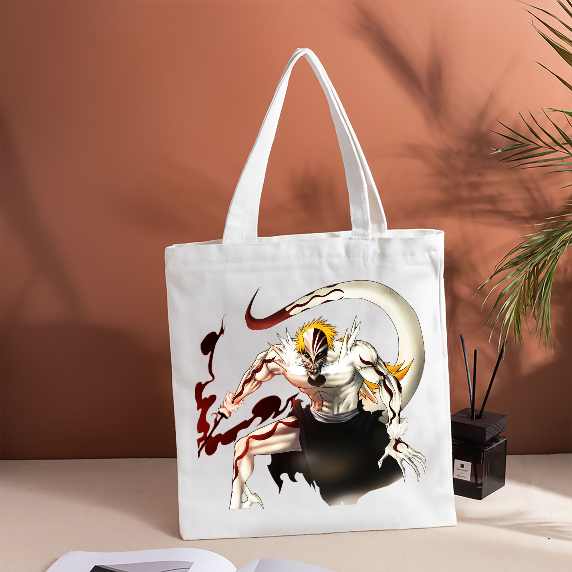 ブリーチ 黒崎一護（くろさき いちご）BLEACH Kurosaki Ichigo 縦型キャンバス生地手提げバッグ　トートバッグ