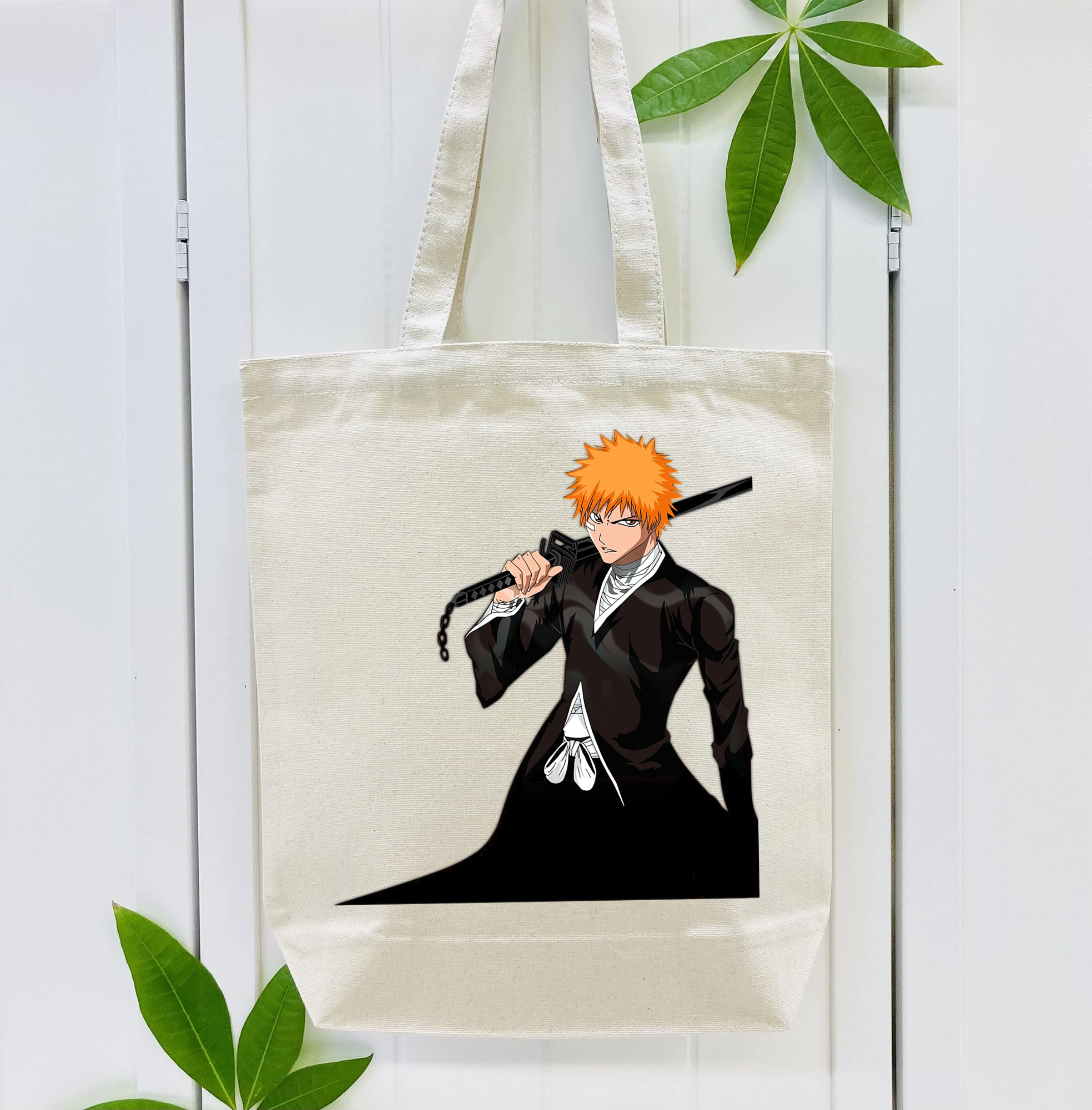 ブリーチ 黒崎一護（くろさき いちご）BLEACH Kurosaki Ichigo 縦型キャンバス生地手提げバッグ　トートバッグ