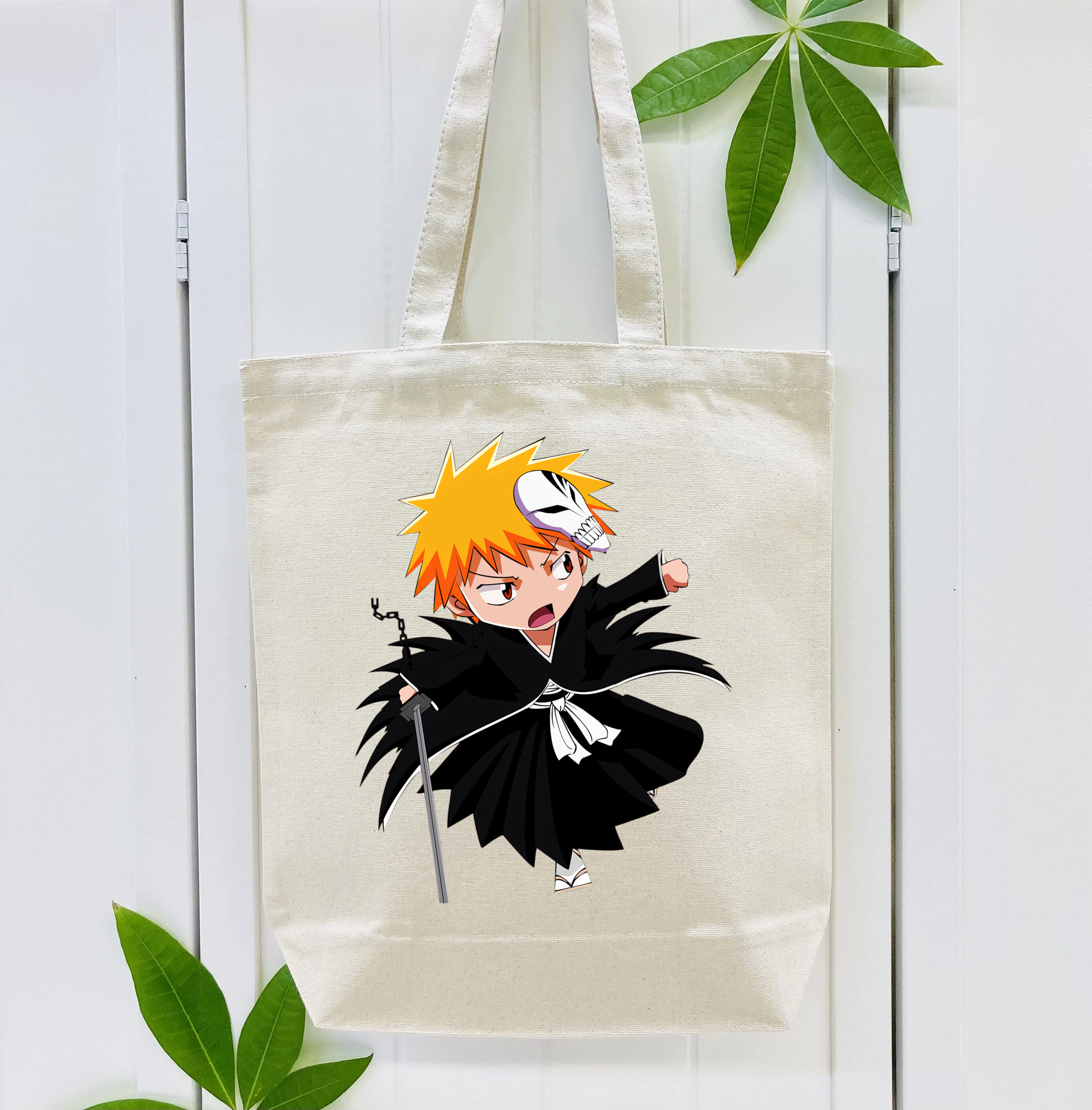 ブリーチ 黒崎一護（くろさき いちご）BLEACH Kurosaki Ichigo 縦型キャンバス生地手提げバッグ　トートバッグ