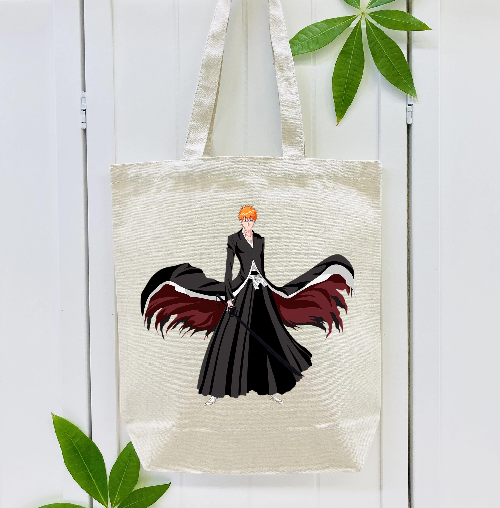 ブリーチ 黒崎一護（くろさき いちご）BLEACH Kurosaki Ichigo 縦型キャンバス生地手提げバッグ　トートバッグ