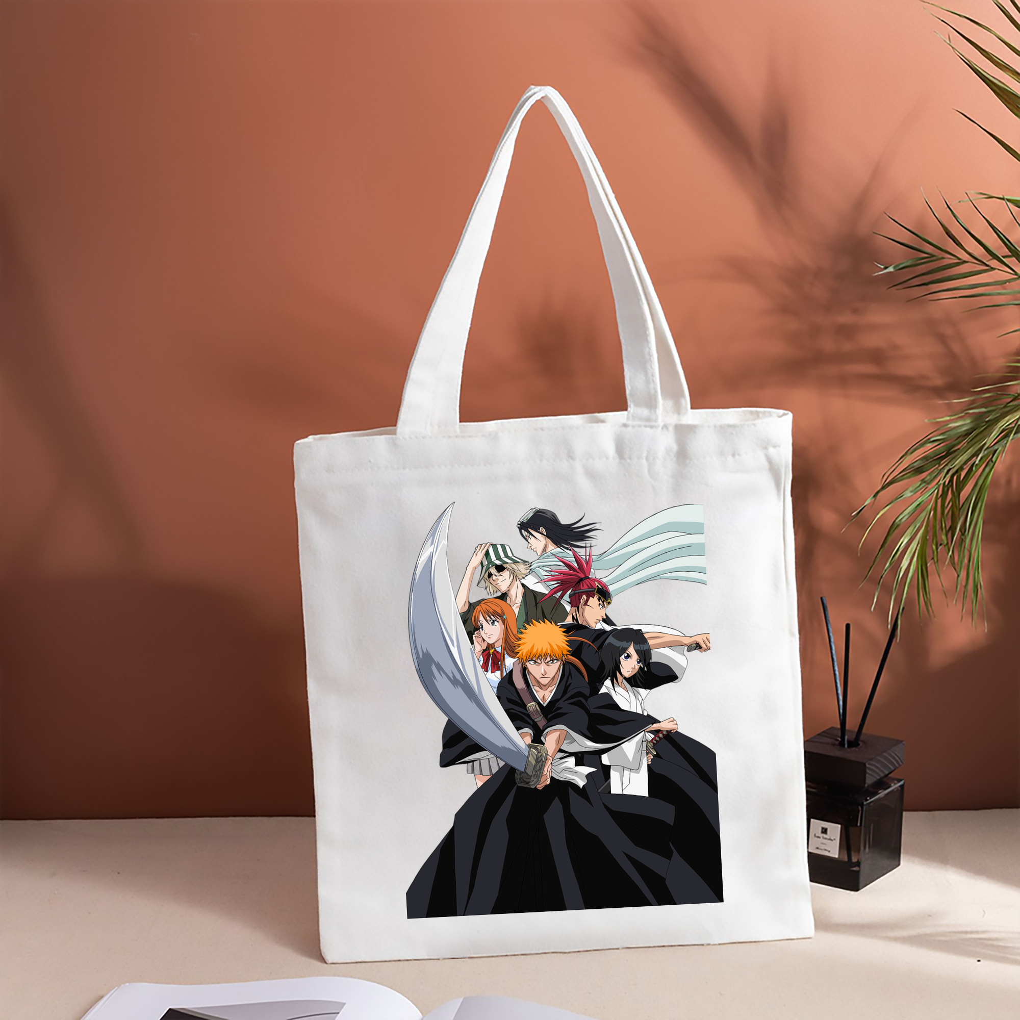 ブリーチ 黒崎一護（くろさき いちご）BLEACH Kurosaki Ichigo 縦型キャンバス生地手提げバッグ　トートバッグ