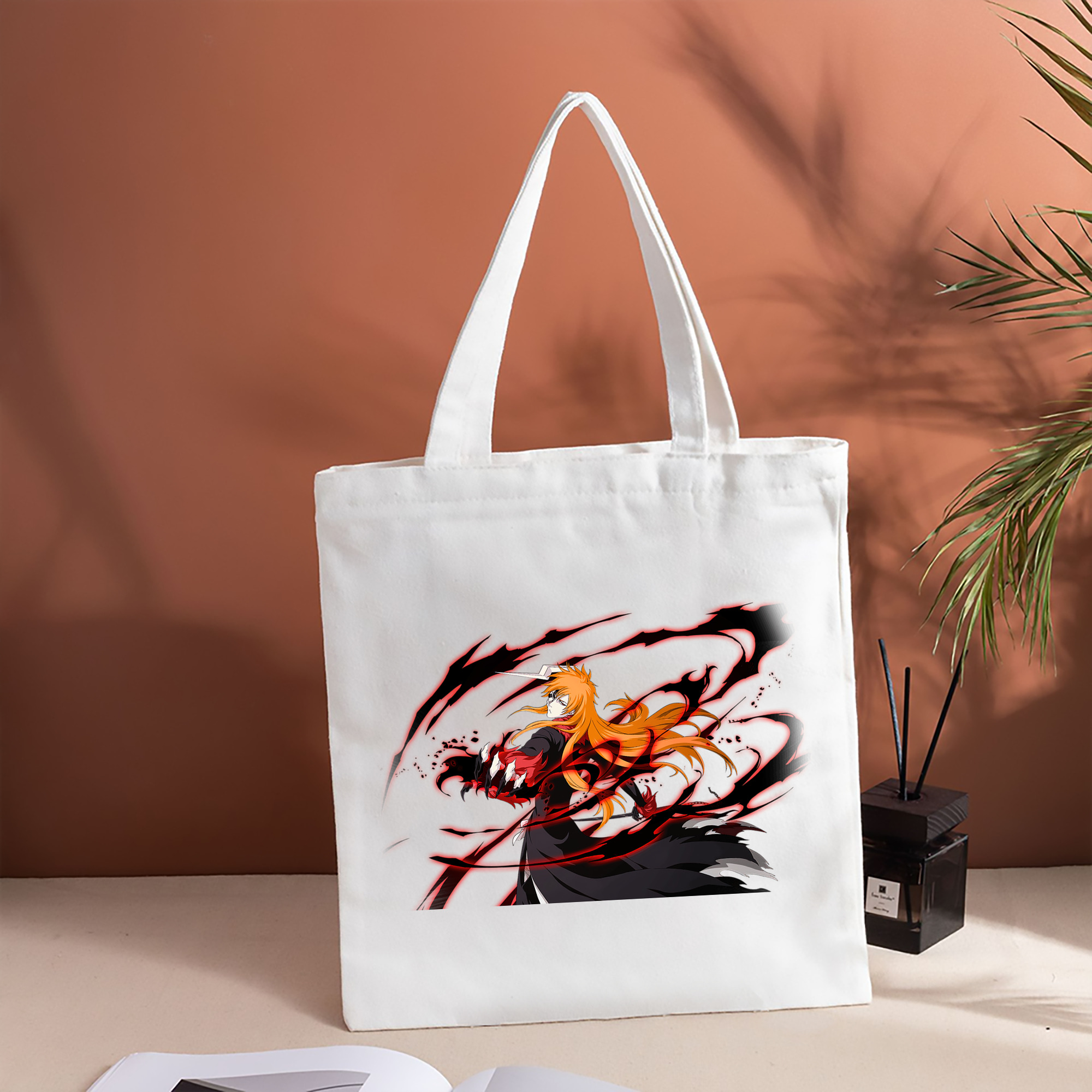 ブリーチ 黒崎一護（くろさき いちご）BLEACH Kurosaki Ichigo 縦型キャンバス生地手提げバッグ　トートバッグ
