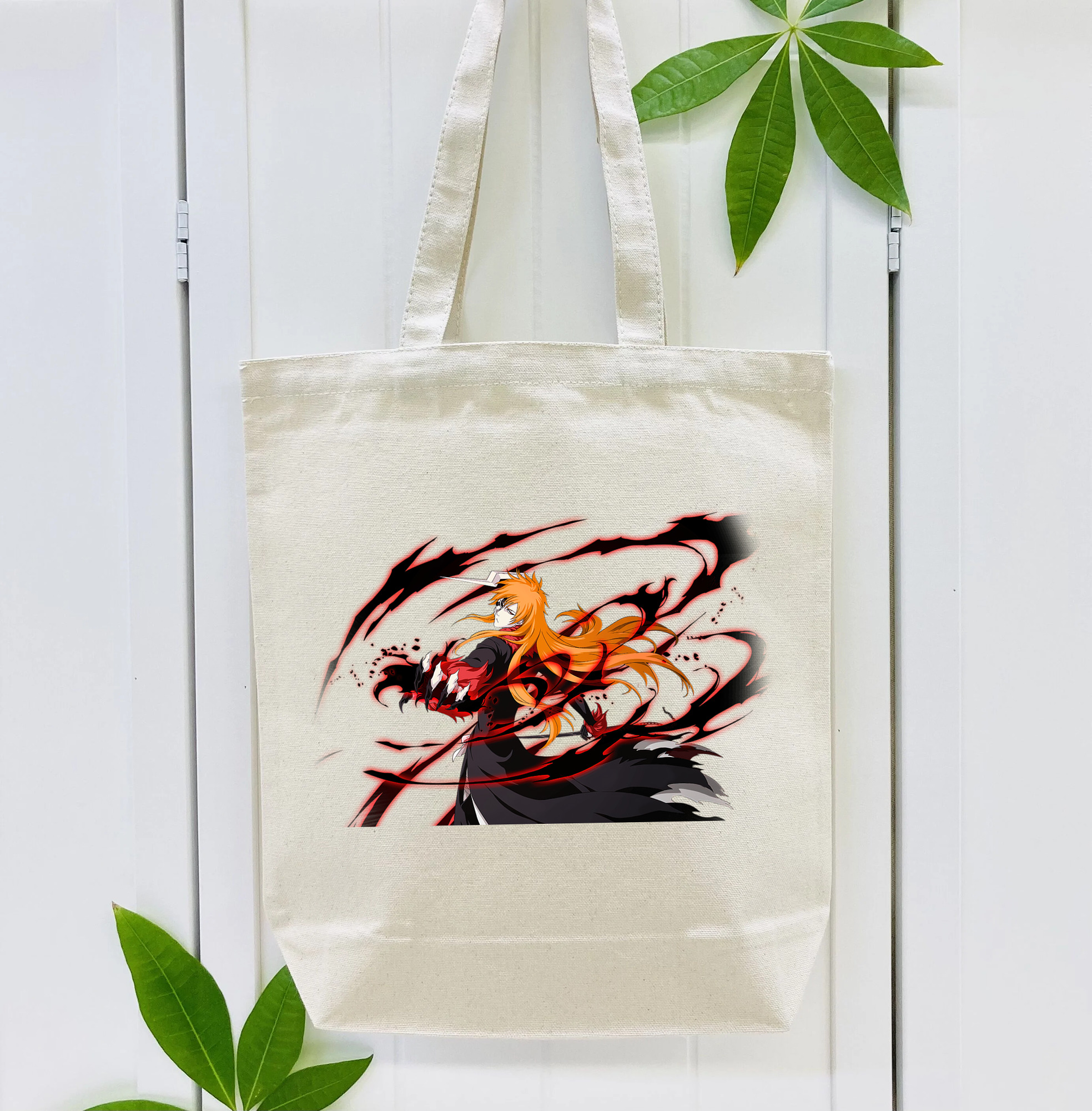 ブリーチ 黒崎一護（くろさき いちご）BLEACH Kurosaki Ichigo 縦型キャンバス生地手提げバッグ　トートバッグ