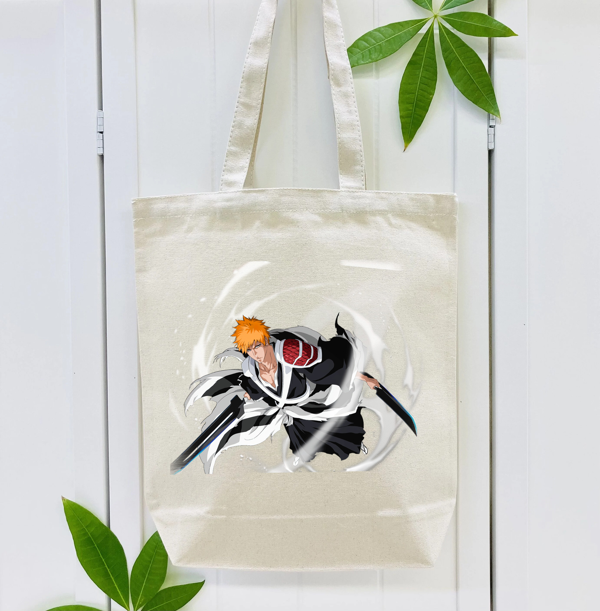 ブリーチ 黒崎一護（くろさき いちご）BLEACH Kurosaki Ichigo 縦型キャンバス生地手提げバッグ　トートバッグ