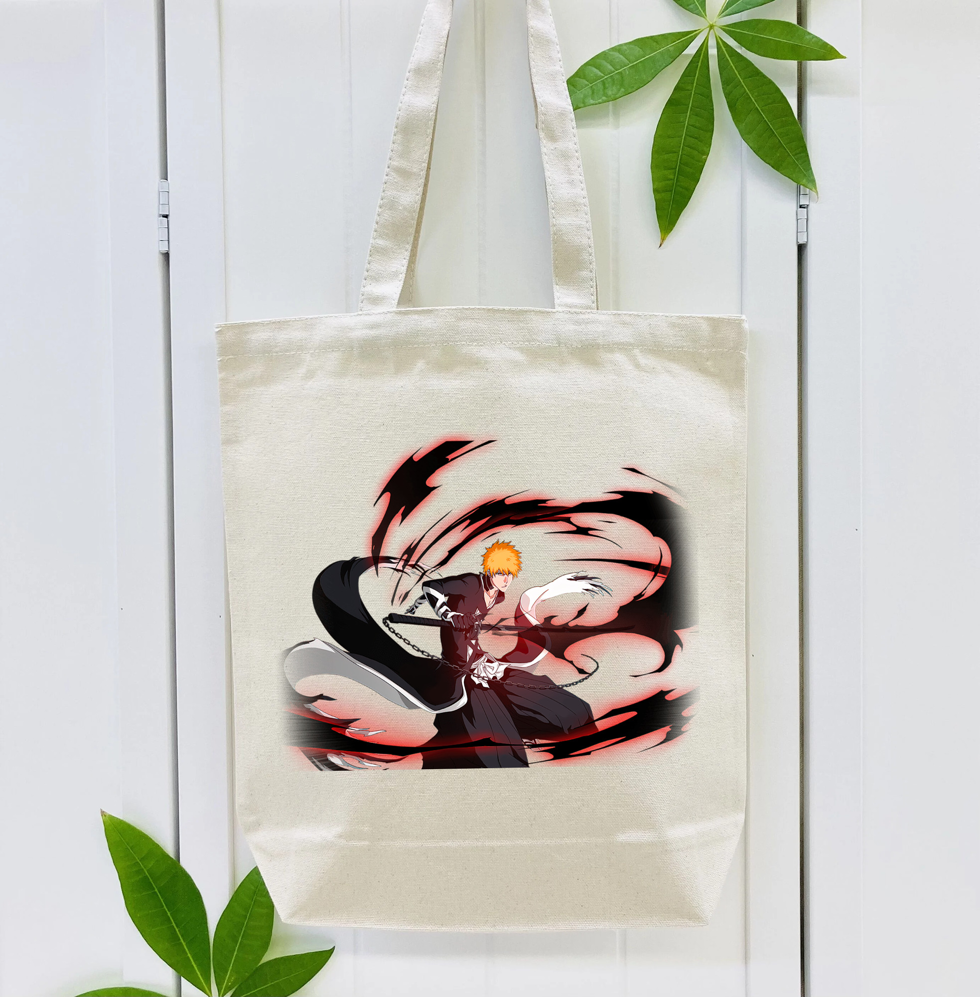 ブリーチ 黒崎一護（くろさき いちご）BLEACH Kurosaki Ichigo 縦型キャンバス生地手提げバッグ　トートバッグ