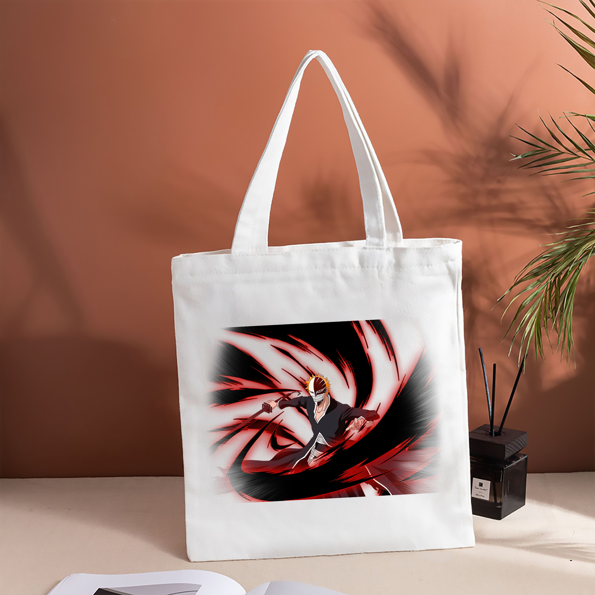 ブリーチ 黒崎一護（くろさき いちご）BLEACH Kurosaki Ichigo 縦型キャンバス生地手提げバッグ　トートバッグ