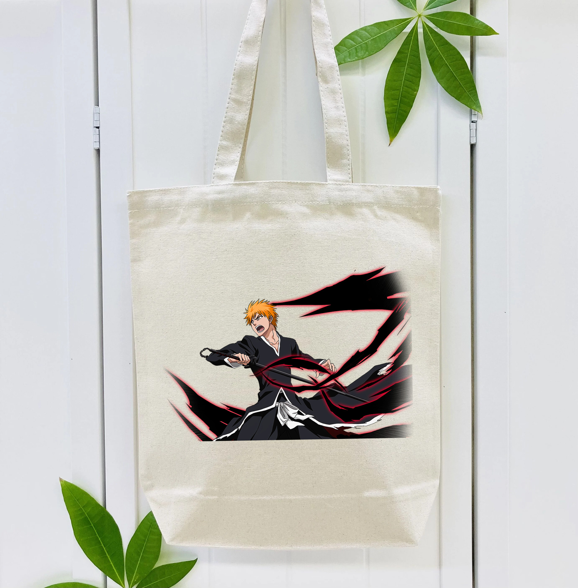ブリーチ 黒崎一護（くろさき いちご）BLEACH Kurosaki Ichigo 縦型キャンバス生地手提げバッグ　トートバッグ