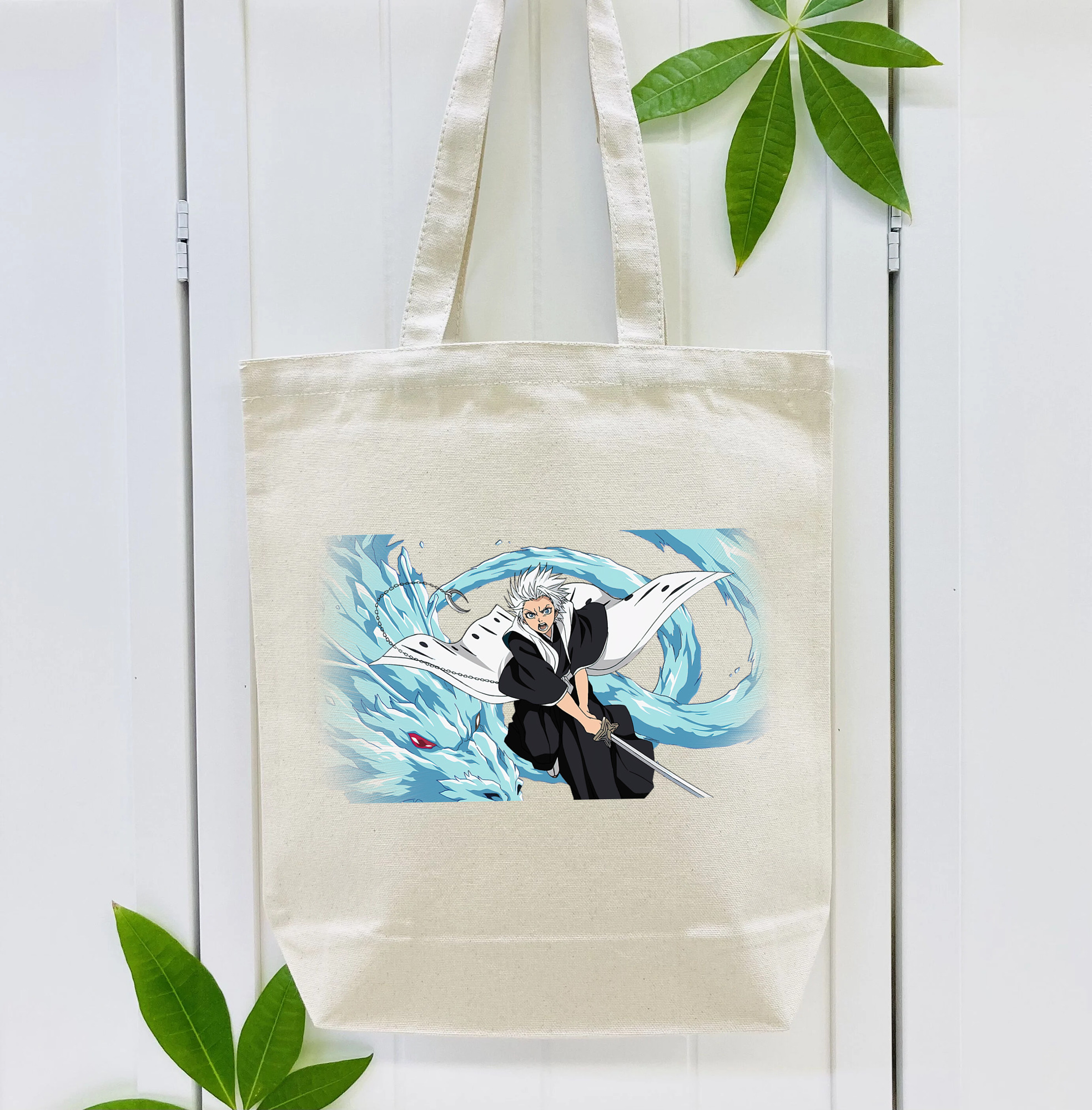 ブリーチ 日番谷冬獅郎（ひつがや とうしろう） BLEACH Hitsugaya Toushirou 縦型キャンバス生地手提げバッグ　トートバッグ