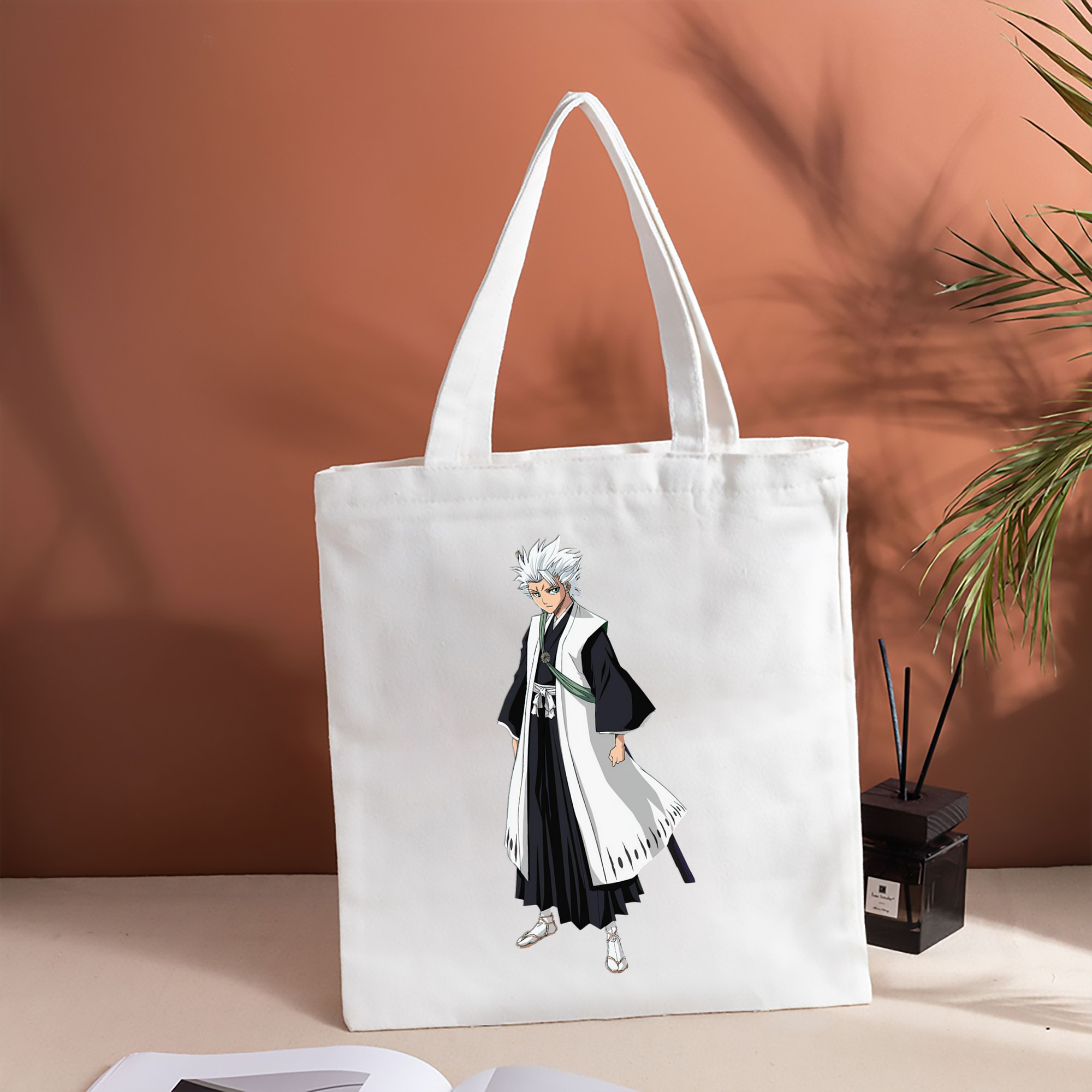 ブリーチ 日番谷冬獅郎（ひつがや とうしろう） BLEACH Hitsugaya Toushirou 縦型キャンバス生地手提げバッグ　トートバッグ