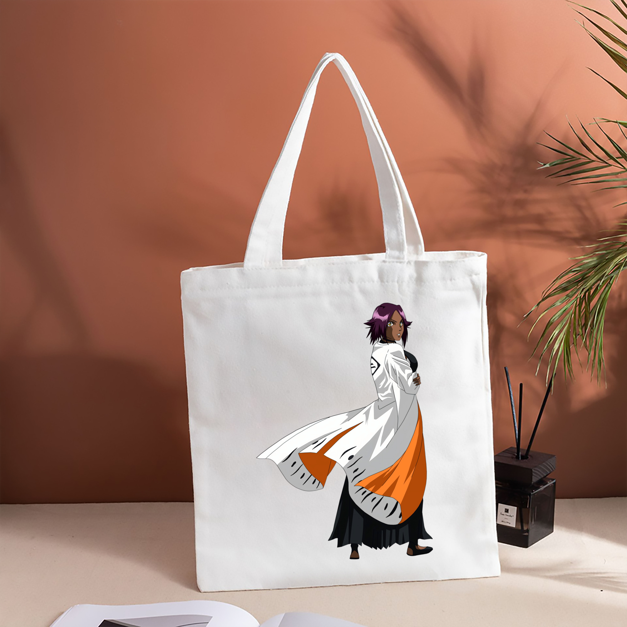 ブリーチ 四楓院 夜一（しほういん よるいち） BLEACH Shihouin Yoruichi 縦型キャンバス生地手提げバッグ　トートバッグ