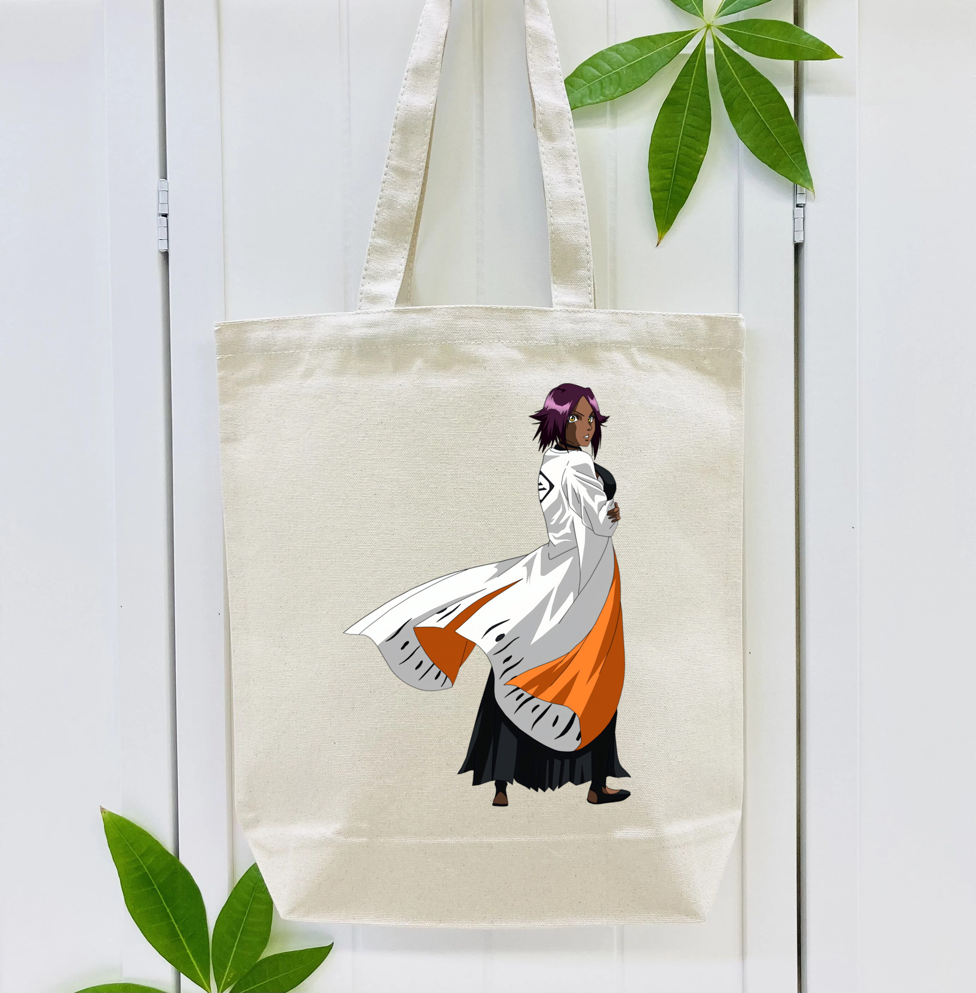 ブリーチ 四楓院 夜一（しほういん よるいち） BLEACH Shihouin Yoruichi 縦型キャンバス生地手提げバッグ　トートバッグ