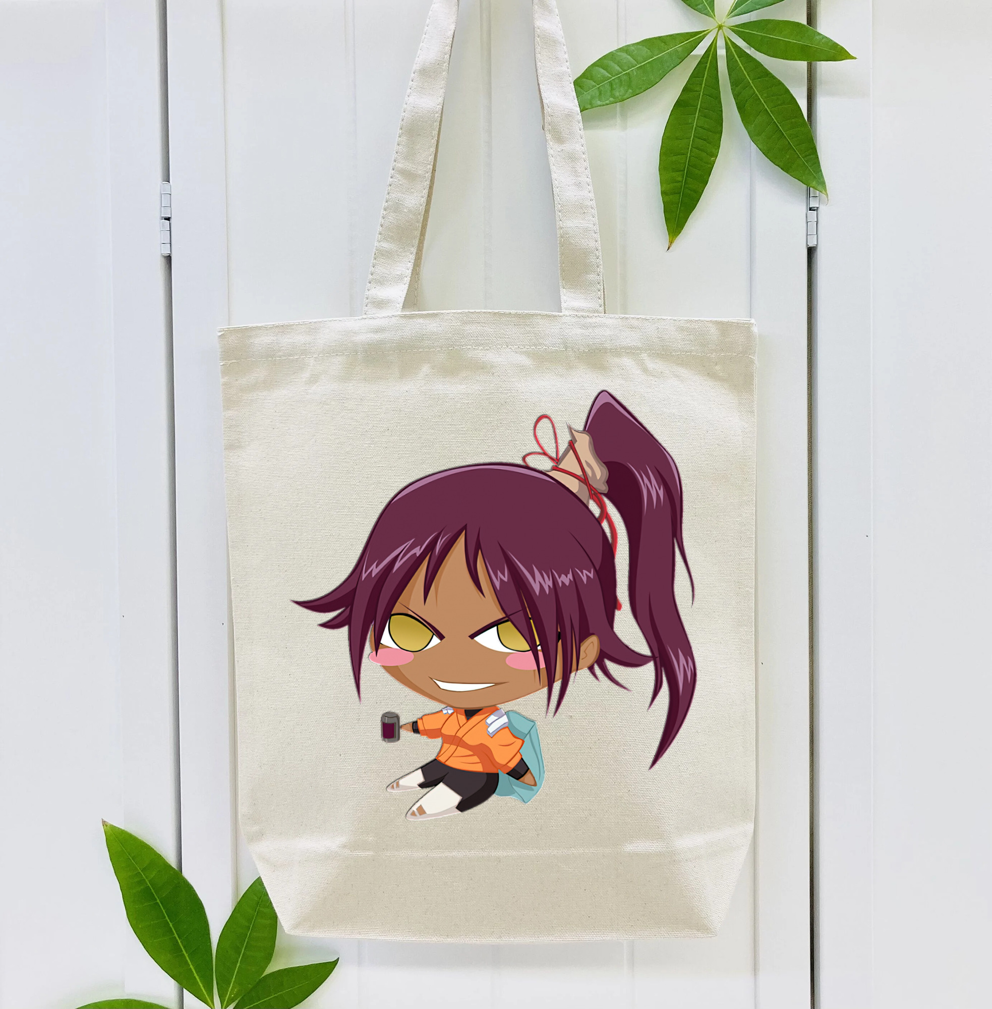 ブリーチ 四楓院 夜一（しほういん よるいち） BLEACH Shihouin Yoruichi 縦型キャンバス生地手提げバッグ　トートバッグ
