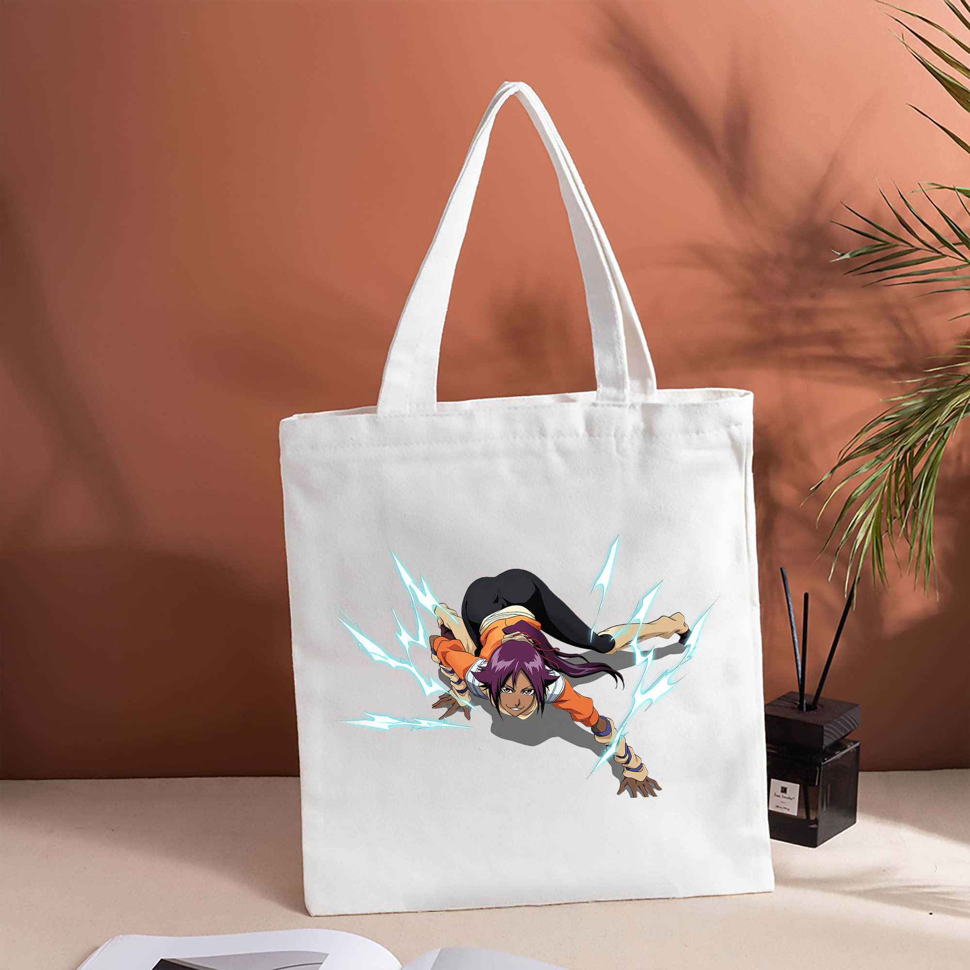 ブリーチ 四楓院 夜一（しほういん よるいち） BLEACH Shihouin Yoruichi 縦型キャンバス生地手提げバッグ　トートバッグ