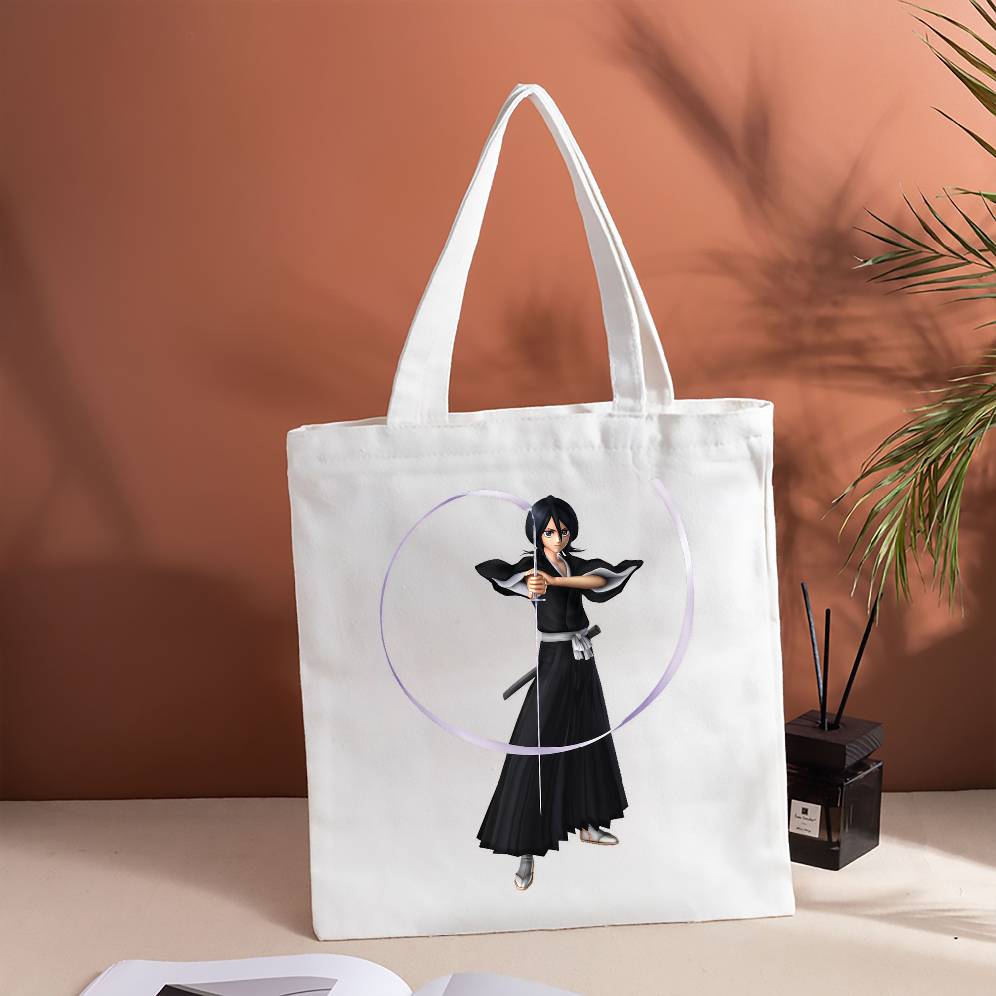 ブリーチ 朽木ルキア BLEACH Kuchiki Rukia 縦型キャンバス生地手提げバッグ　トートバッグ