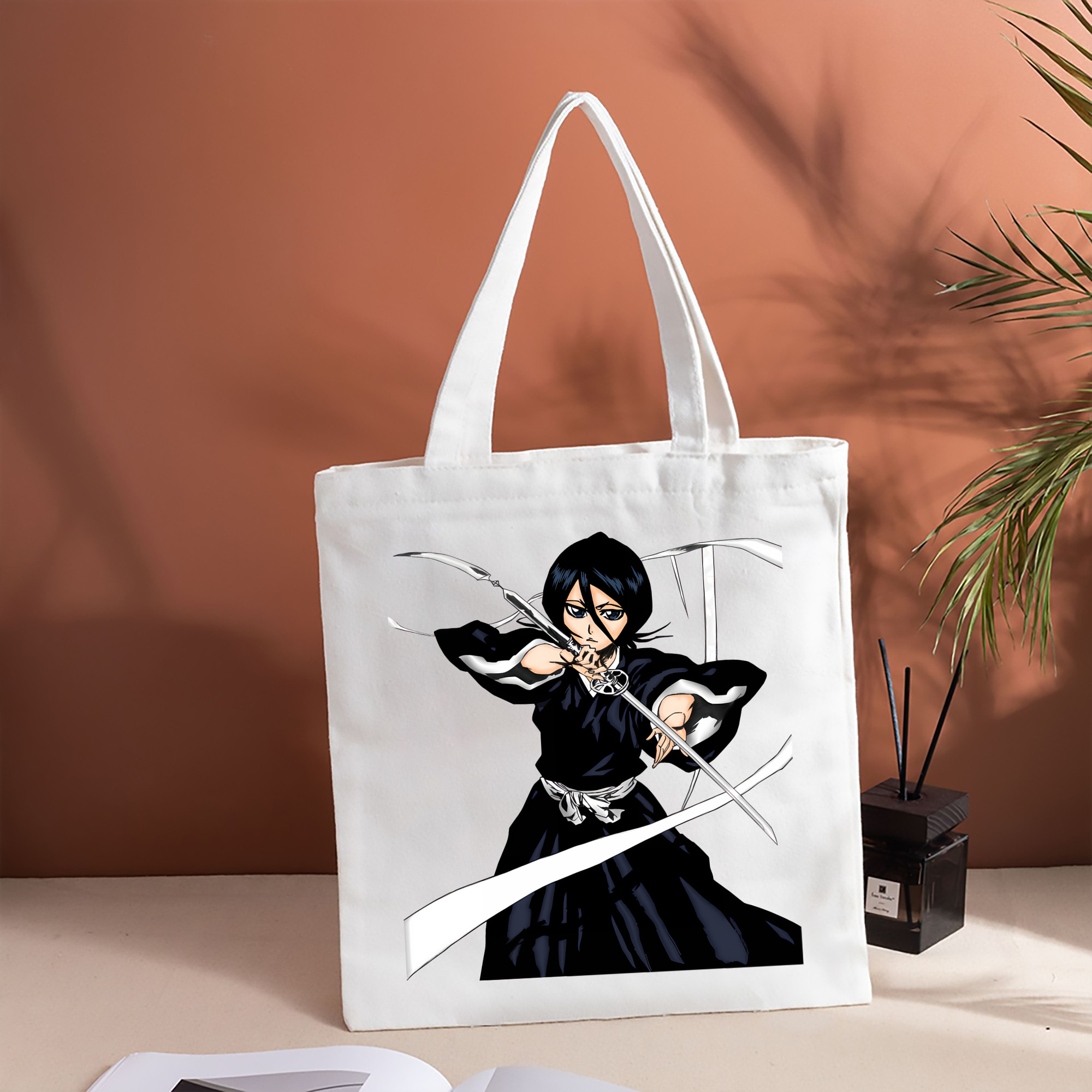 ブリーチ 朽木ルキア BLEACH Kuchiki Rukia 縦型キャンバス生地手提げバッグ　トートバッグ