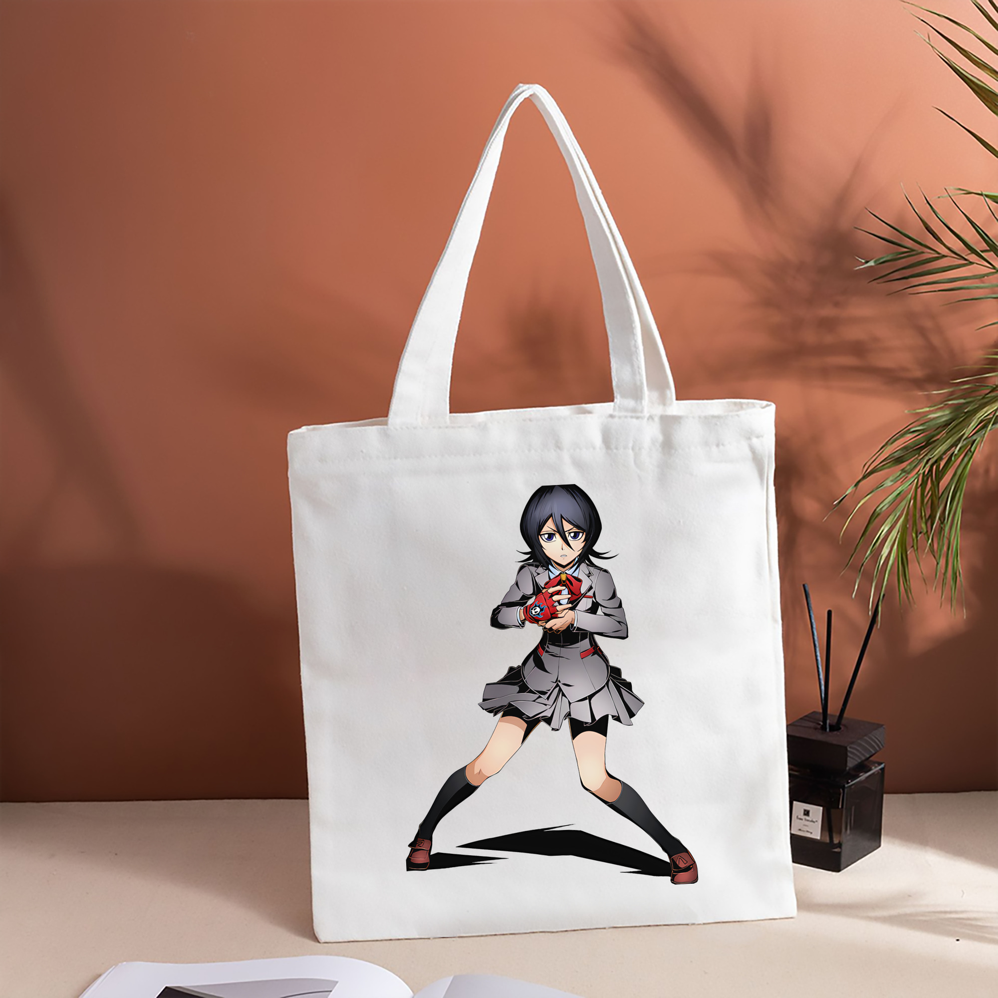 ブリーチ 朽木ルキア BLEACH Kuchiki Rukia 縦型キャンバス生地手提げバッグ　トートバッグ