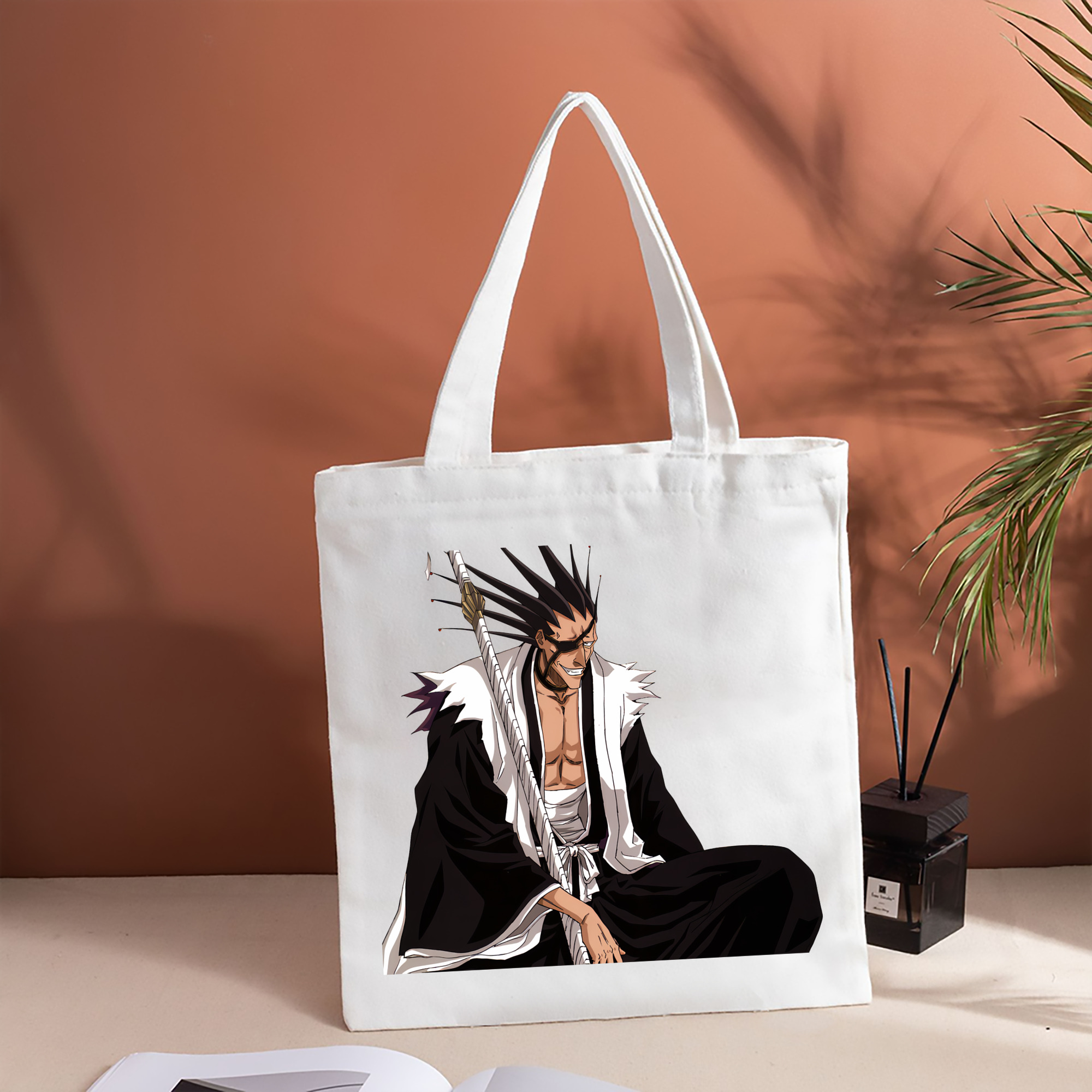 ブリーチ ざらき けんぱち BLEACH Zaraki Kenpachi 縦型キャンバス生地手提げバッグ　トートバッグ