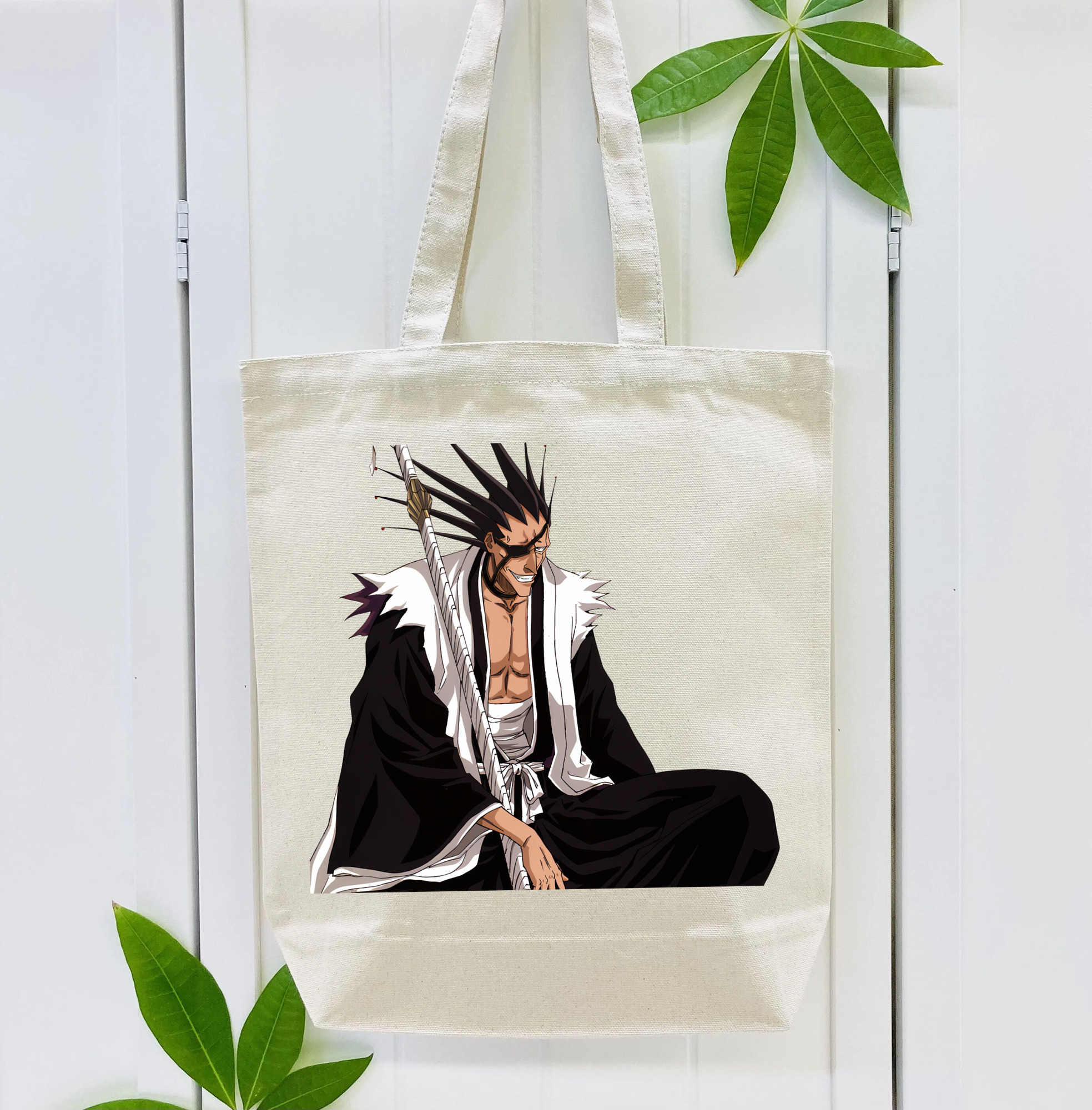 ブリーチ ざらき けんぱち BLEACH Zaraki Kenpachi 縦型キャンバス生地手提げバッグ　トートバッグ