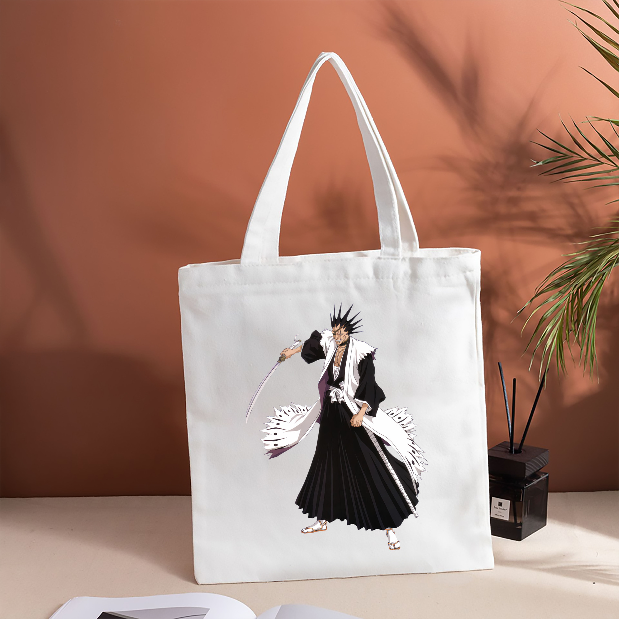 ブリーチ ざらき けんぱち BLEACH Zaraki Kenpachi 縦型キャンバス生地手提げバッグ　トートバッグ