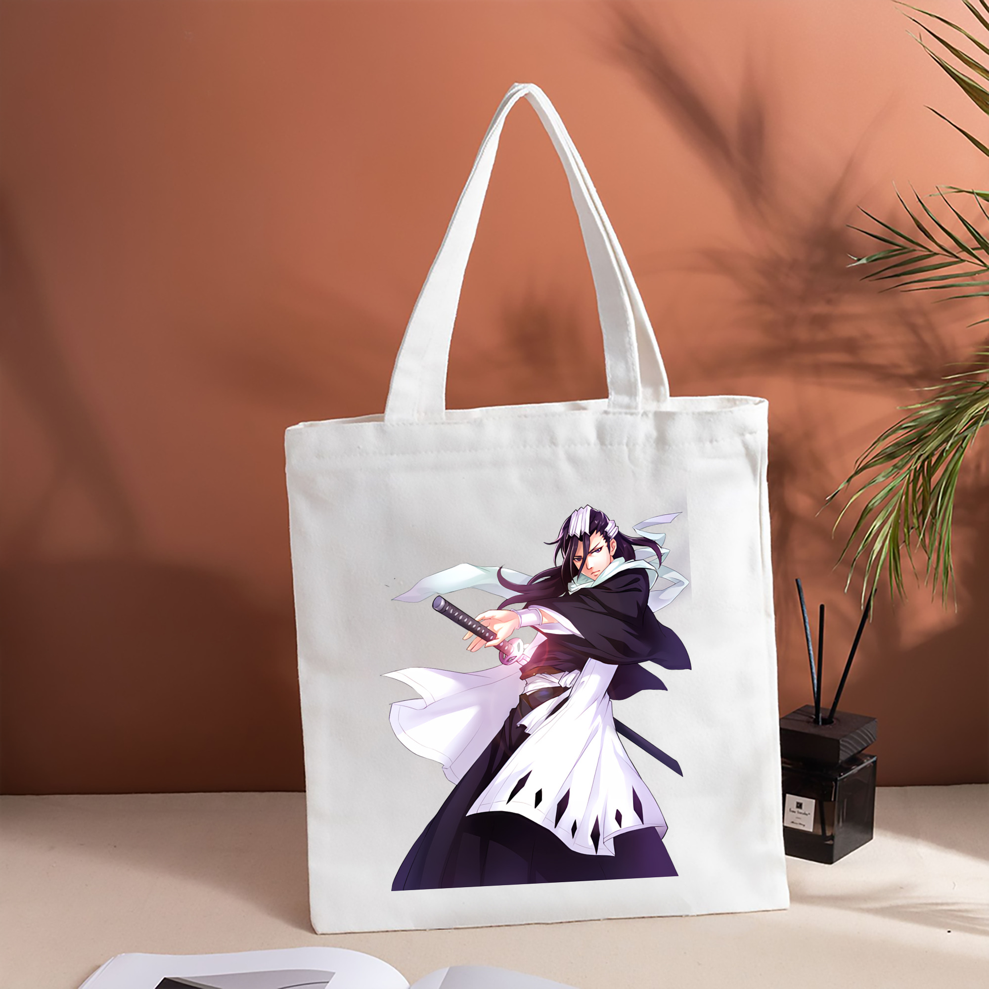 ブリーチ くちき びゃくや BLEACH Kuchiki Byakuya 縦型キャンバス生地手提げバッグ　トートバッグ