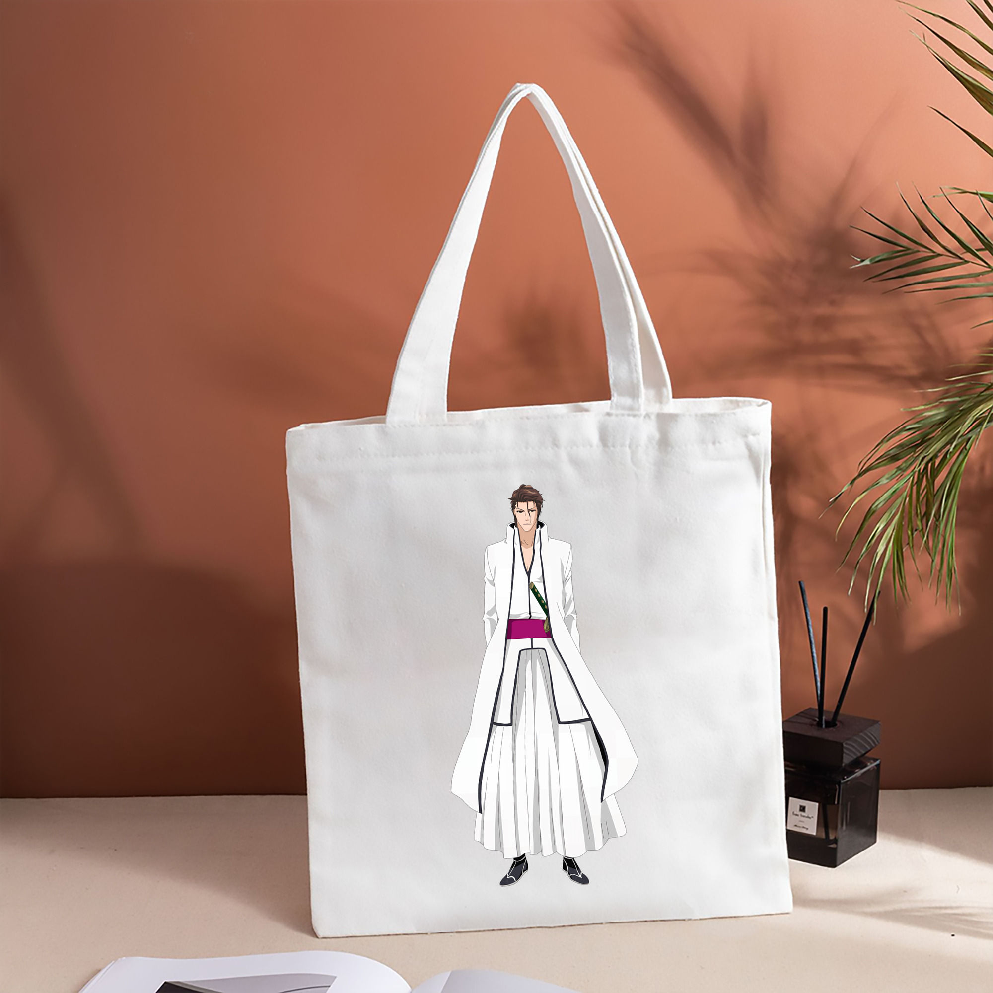 ブリーチ 藍染 惣右介（あいぜん そうすけ） BLEACH Aizen Sousuke 縦型キャンバス生地手提げバッグ　トートバッグ