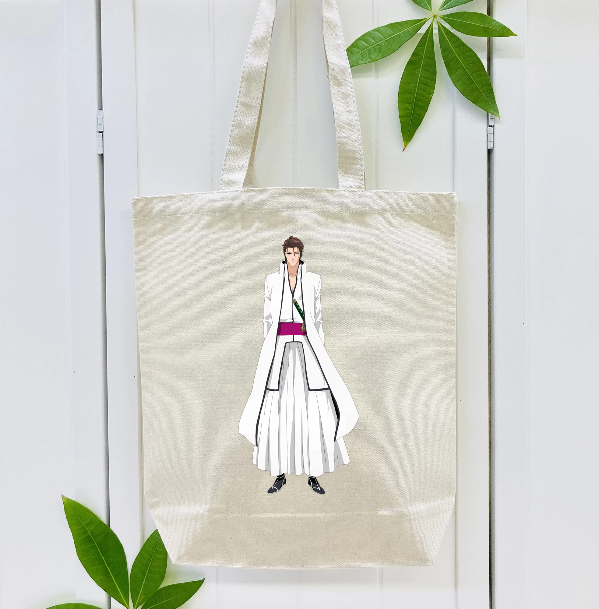 ブリーチ 藍染 惣右介（あいぜん そうすけ） BLEACH Aizen Sousuke 縦型キャンバス生地手提げバッグ　トートバッグ