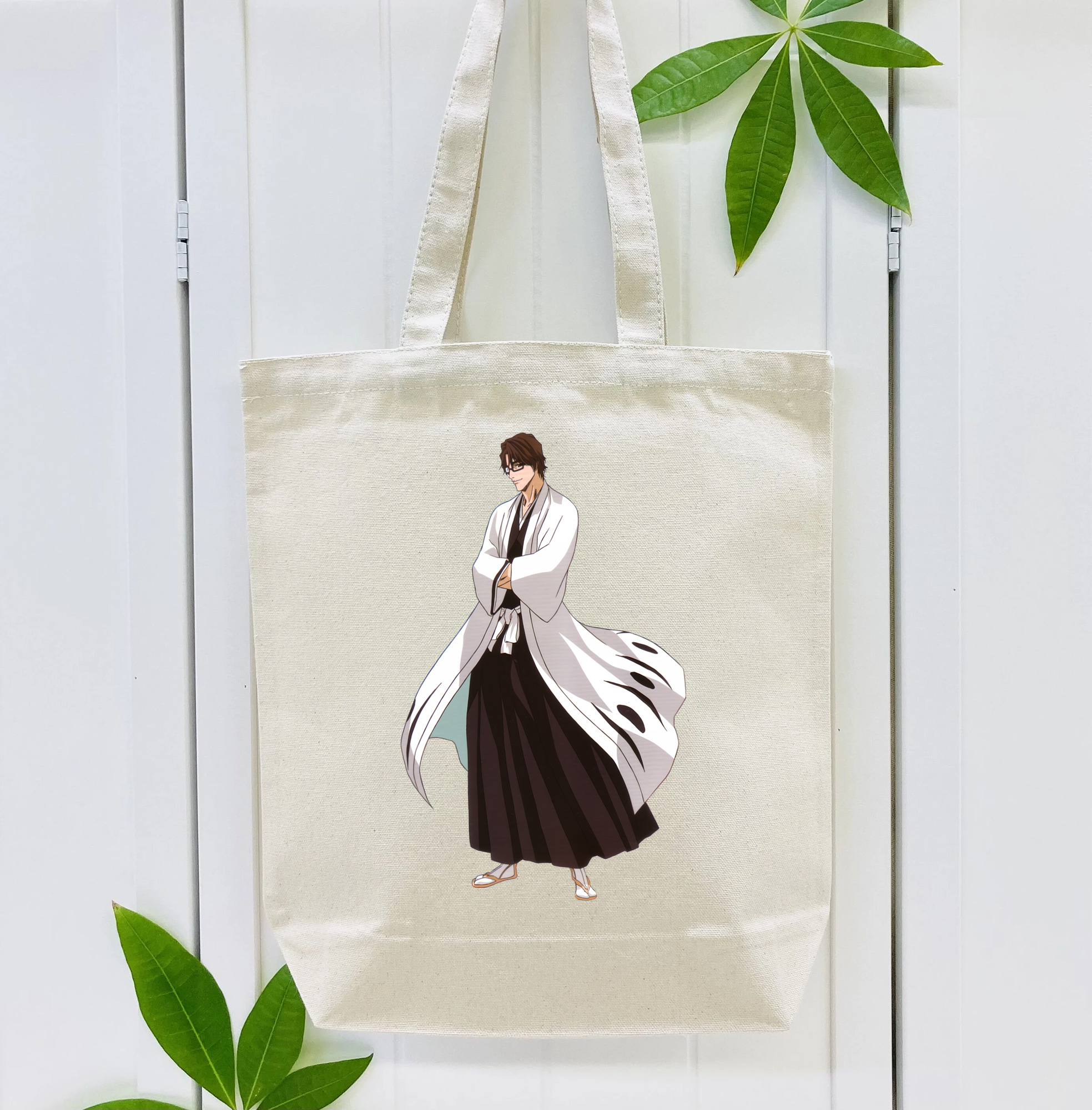 ブリーチ 藍染 惣右介（あいぜん そうすけ） BLEACH Aizen Sousuke 縦型キャンバス生地手提げバッグ　トートバッグ